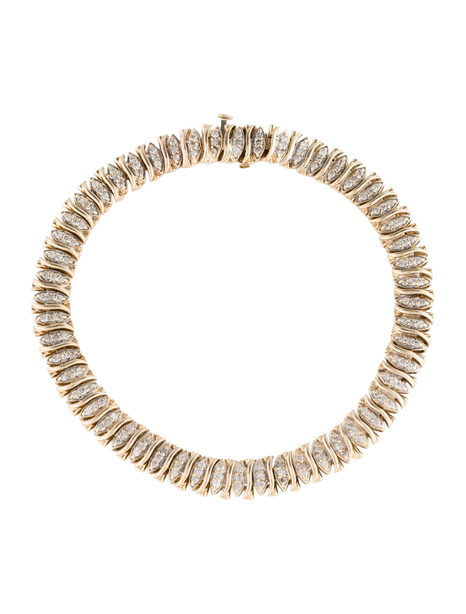 Bracelet 10K 1.37ctw Diamond Link