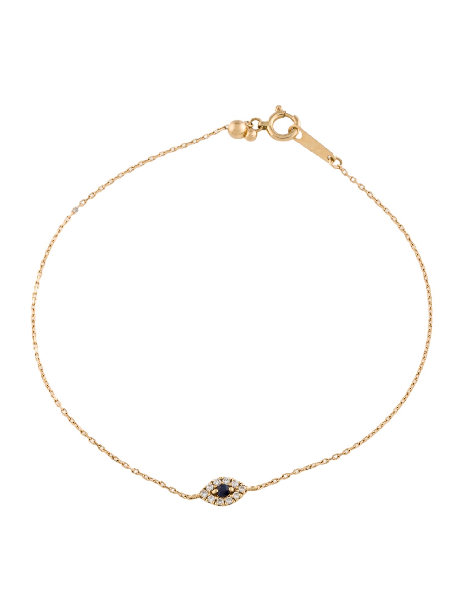 Bracelet 18K Sapphire & Diamond Evil Eye Station