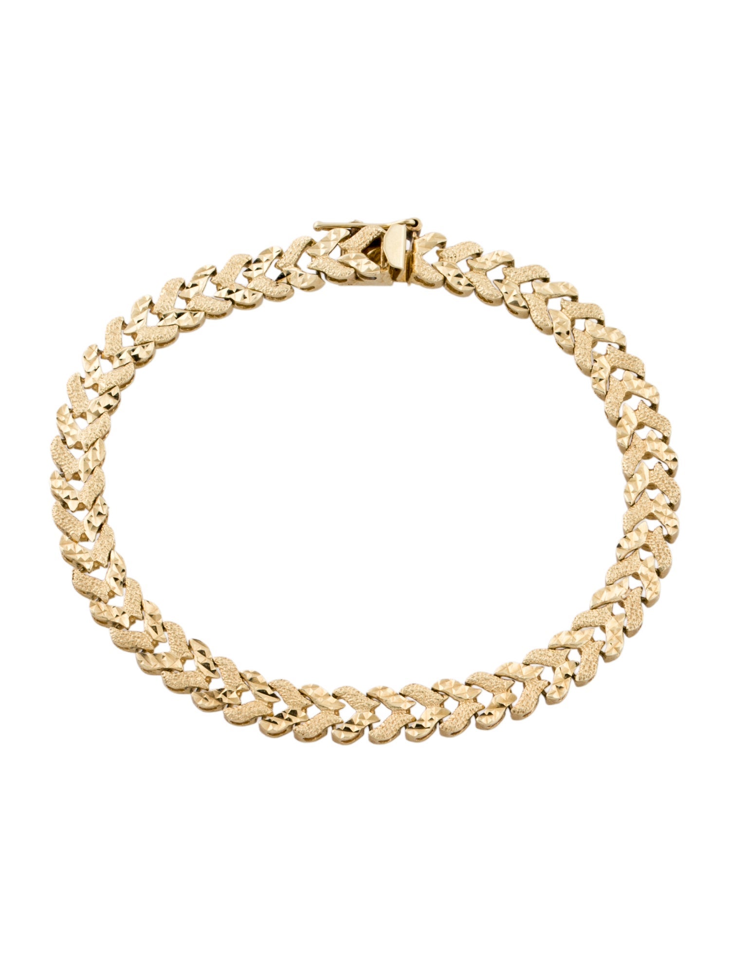 Bracelet 14K Textured Link