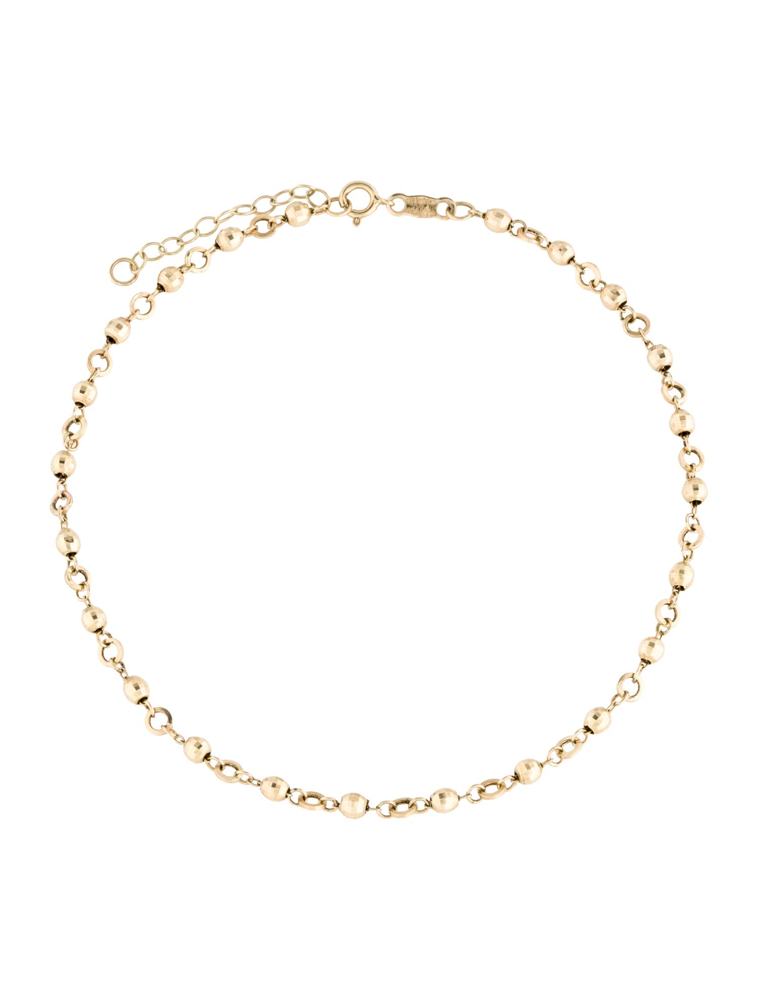 Bracelet 14K Beaded Chain Anklet