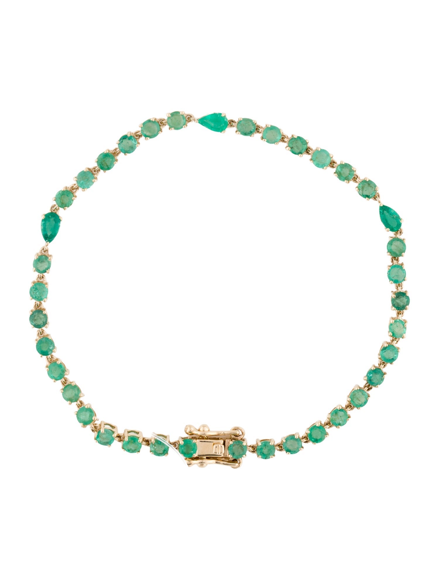 Bracelet 14K 4.46ctw Emerald Link