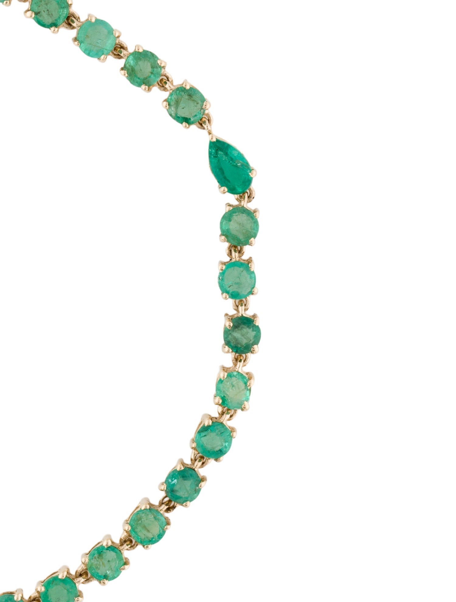 Bracelet 14K 4.46ctw Emerald Link