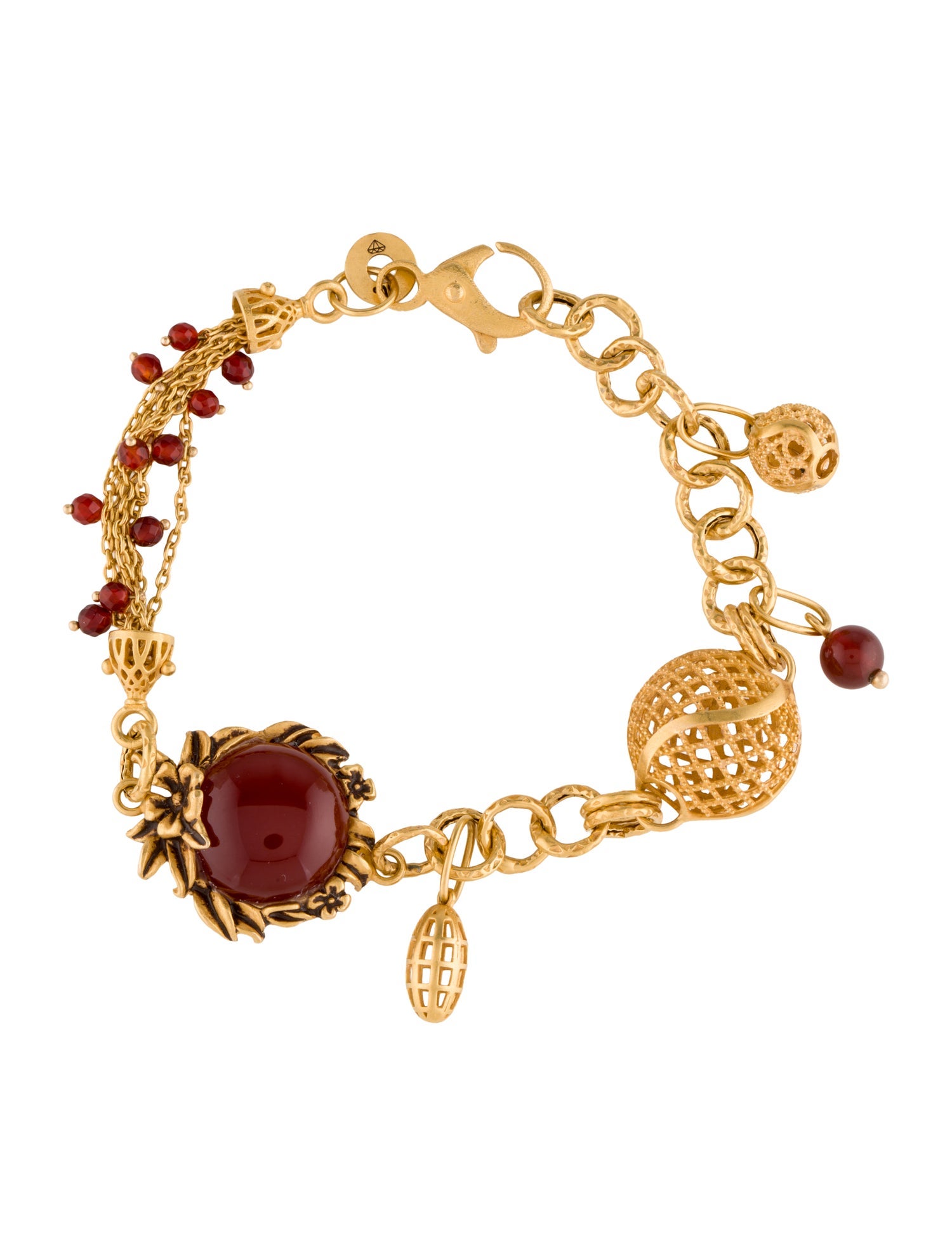 Bracelet 18K Carnelian Iranian Charm
