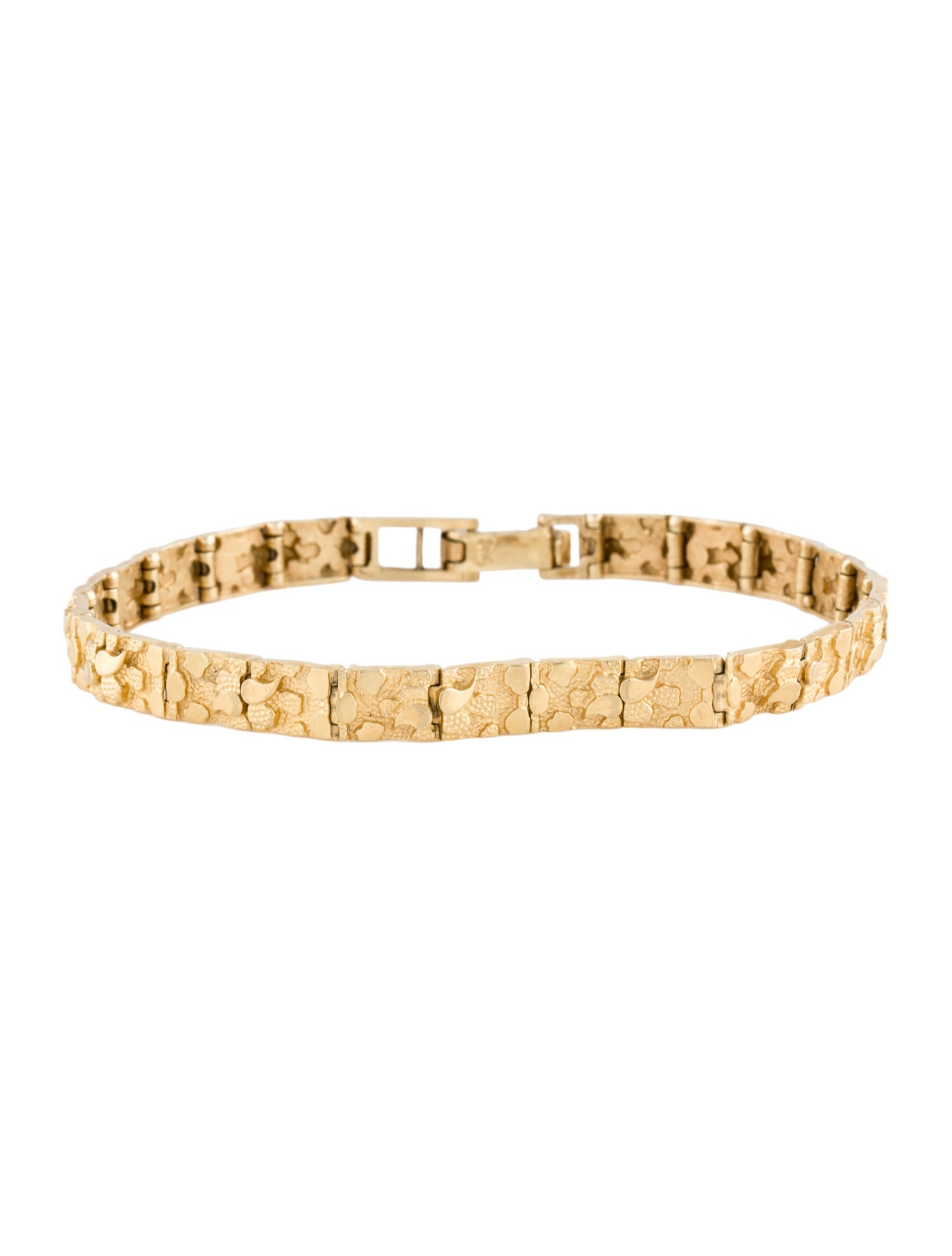 Bracelet 14K Nugget Textured Link
