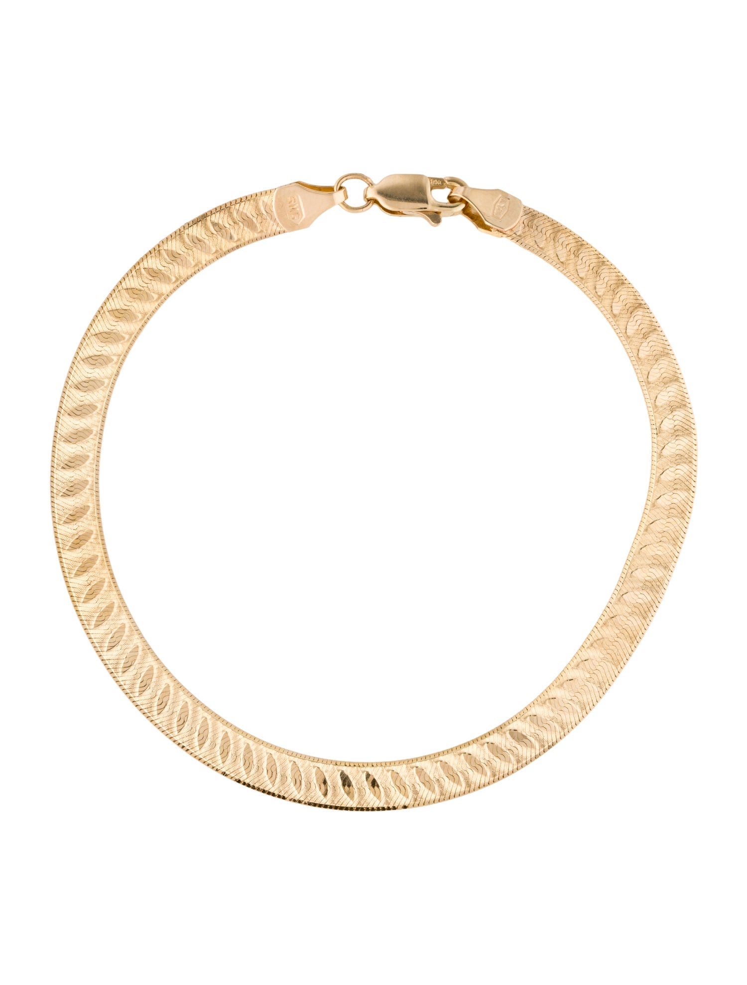 Bracelet 14K Reversible Herringbone Chain