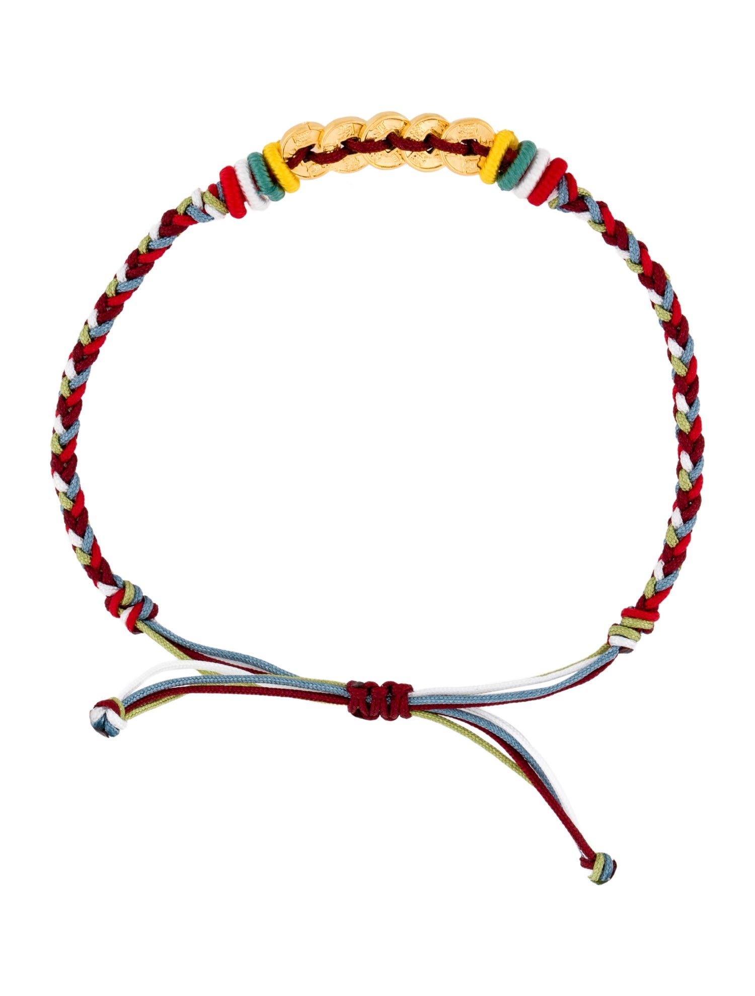 Bracelet 24K Coin Charm Cord