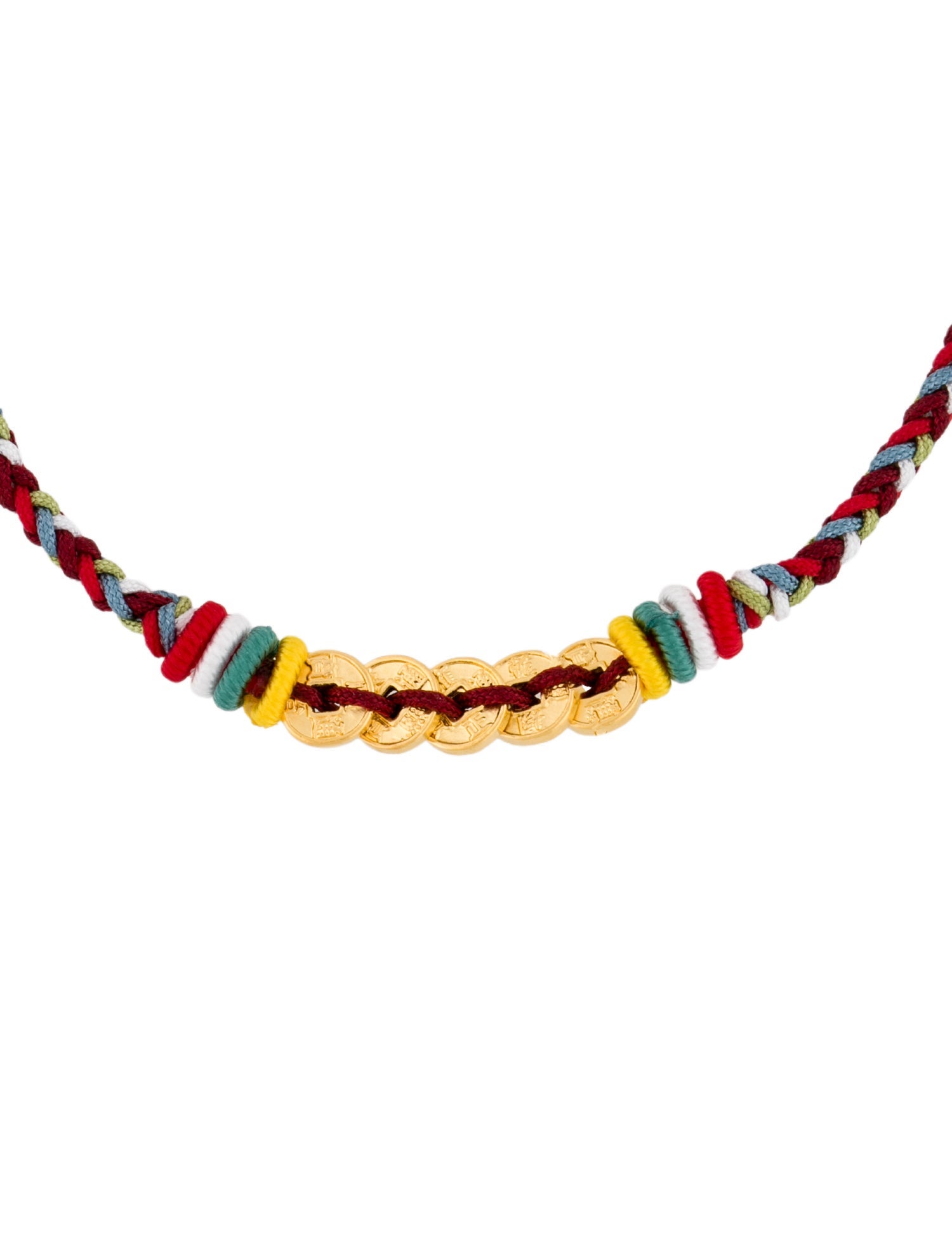 Bracelet 24K Coin Charm Cord