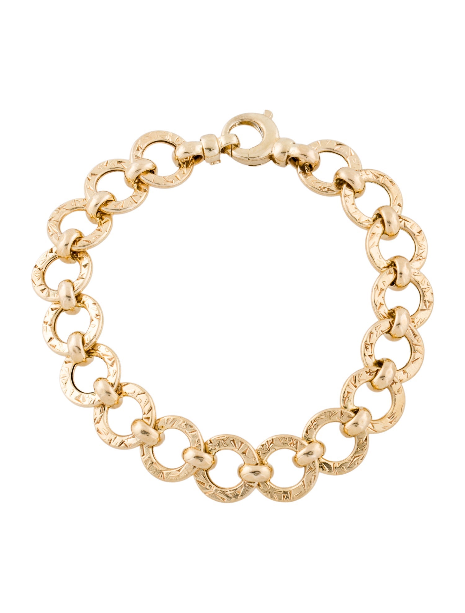 Bracelet 14K Textured Link