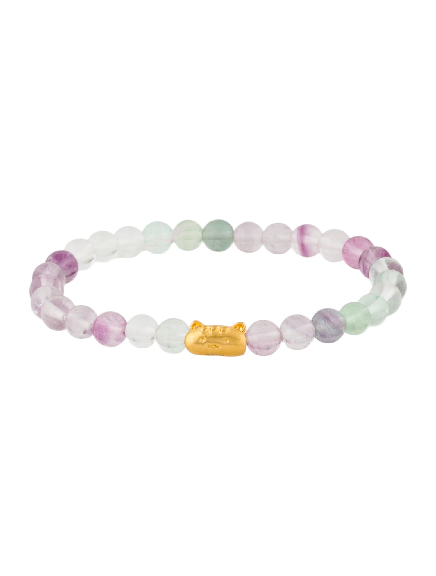 Bracelet 24K Fluorite Beaded