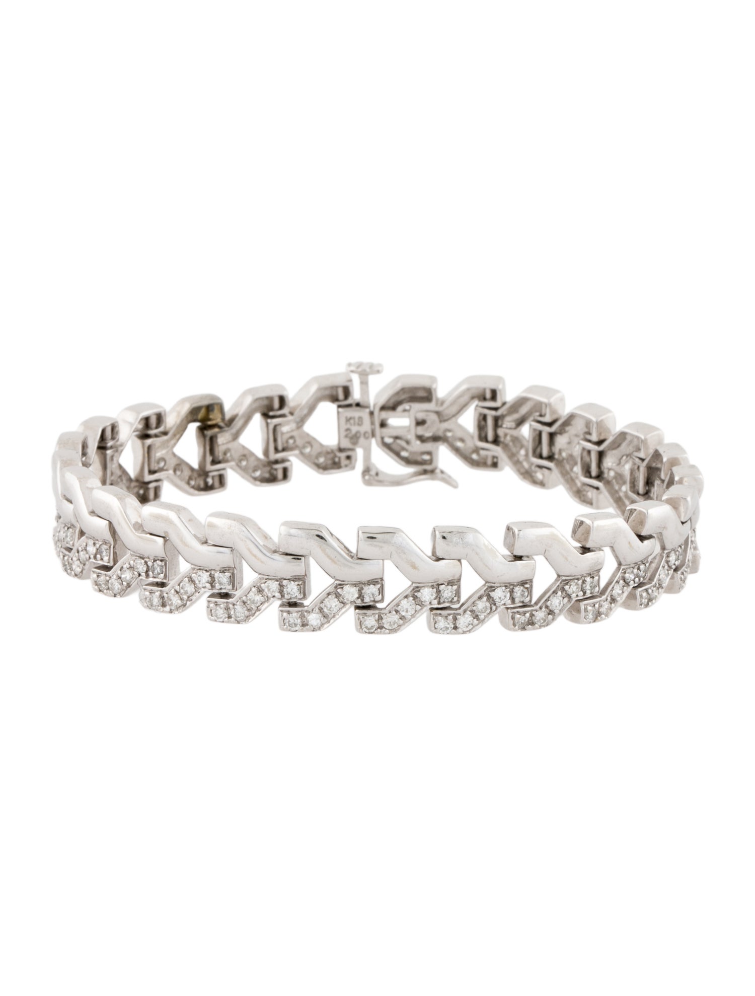 Bracelet 18K 1.30ctw Diamond Link