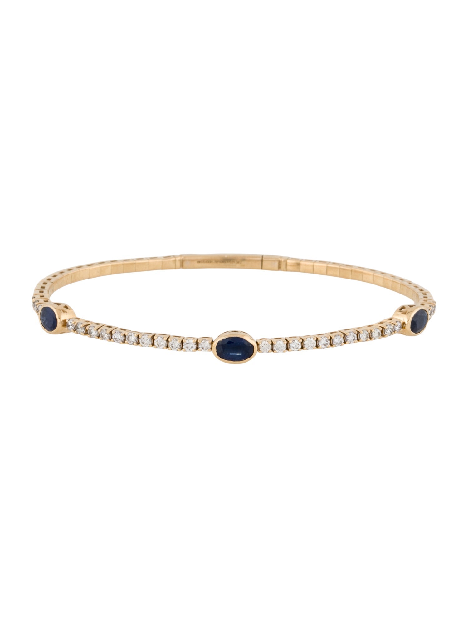 Bracelet 18K Blue Sapphire & Diamond Bangle