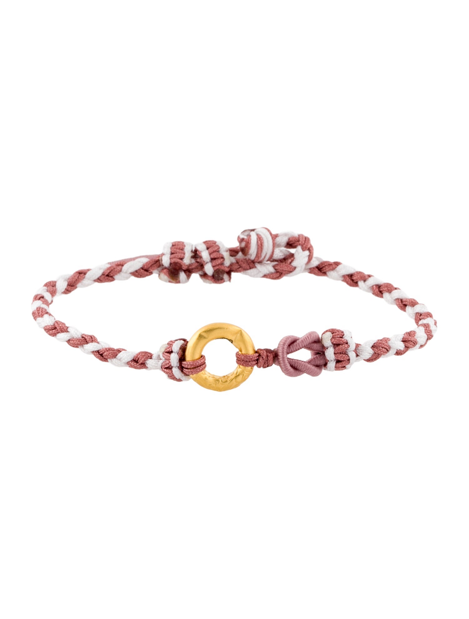 Bracelet 24K Cord Open Circle Charm