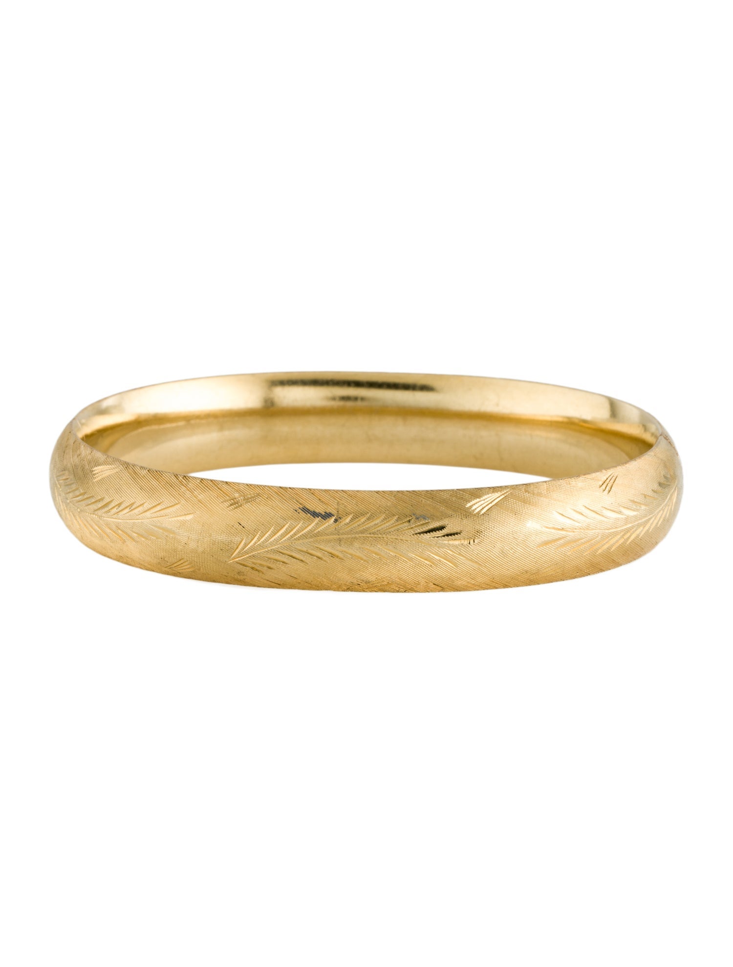 Bracelet 14K Textured Hinged Bangle Bracelet