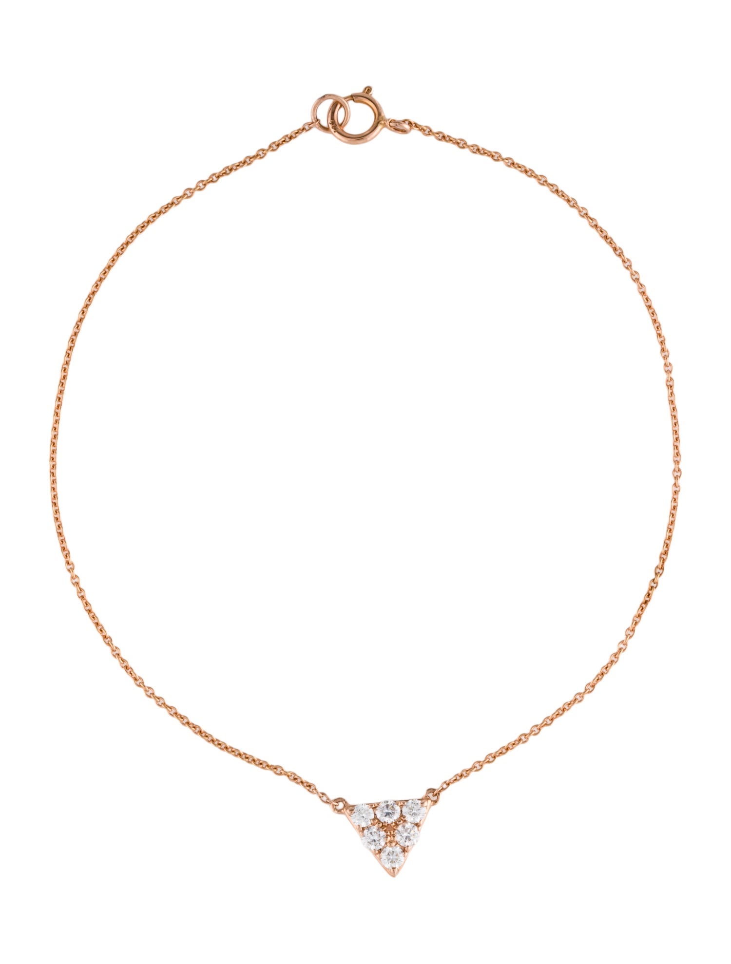 Bracelet 14K Diamond Triangle Station