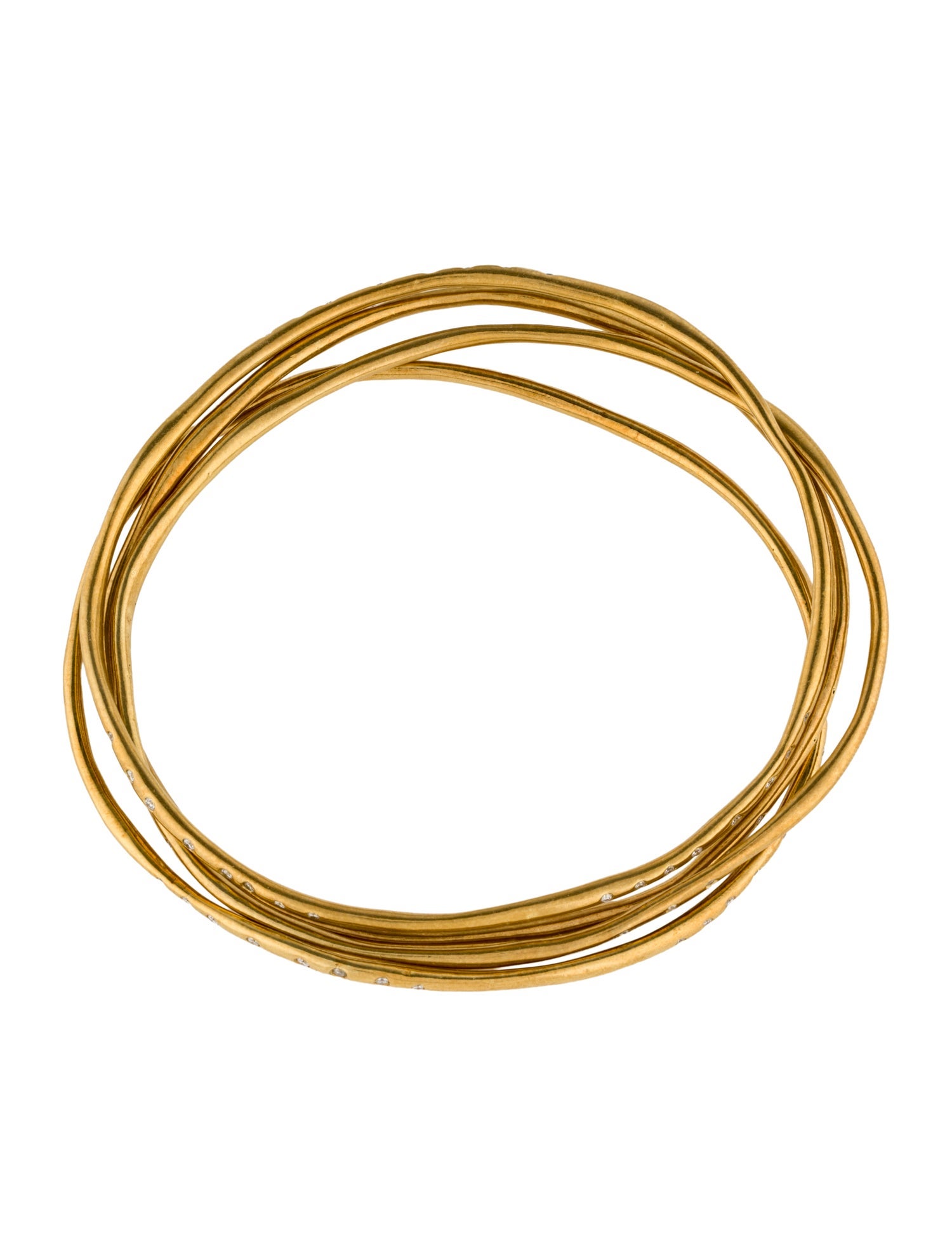 18K Diamond Bangle Set