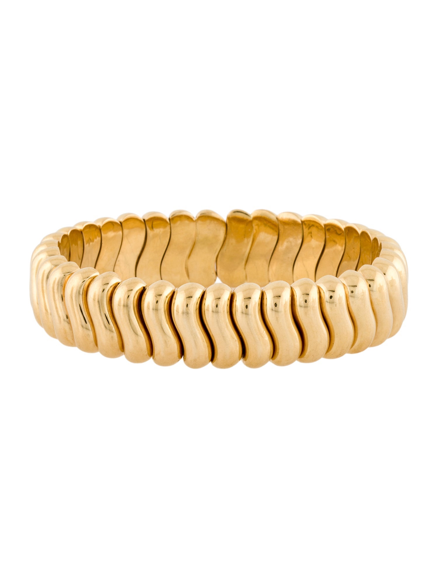 Bracelet 18K Ridged Flex Cuff
