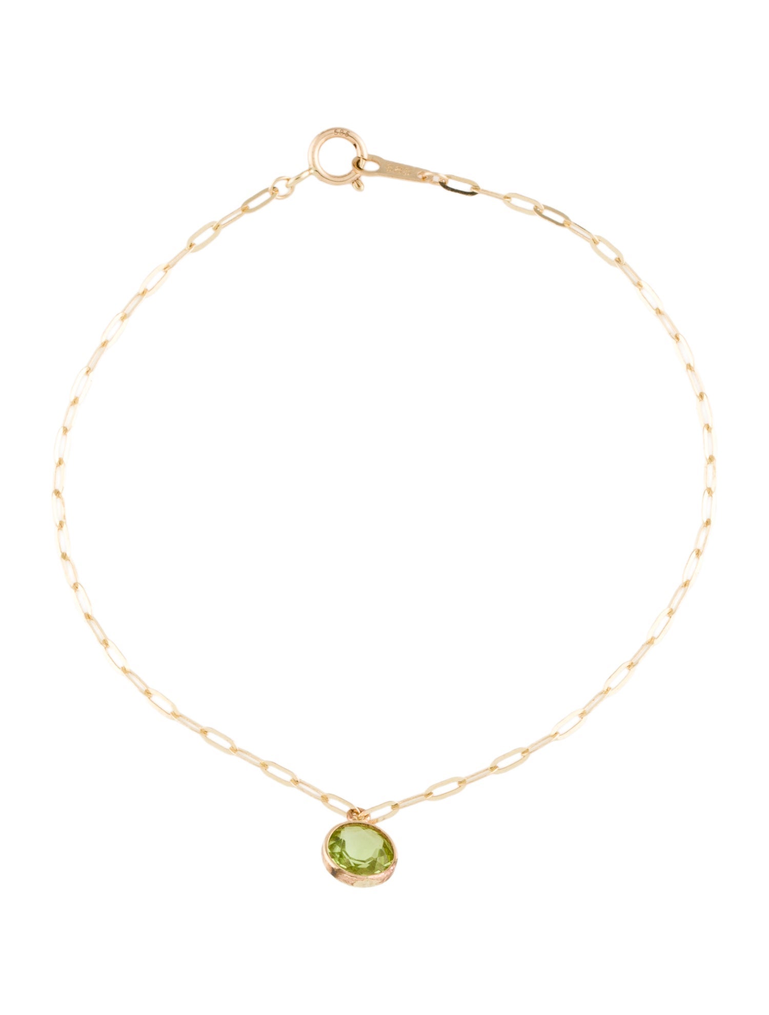 Bracelet 14K Peridot Station