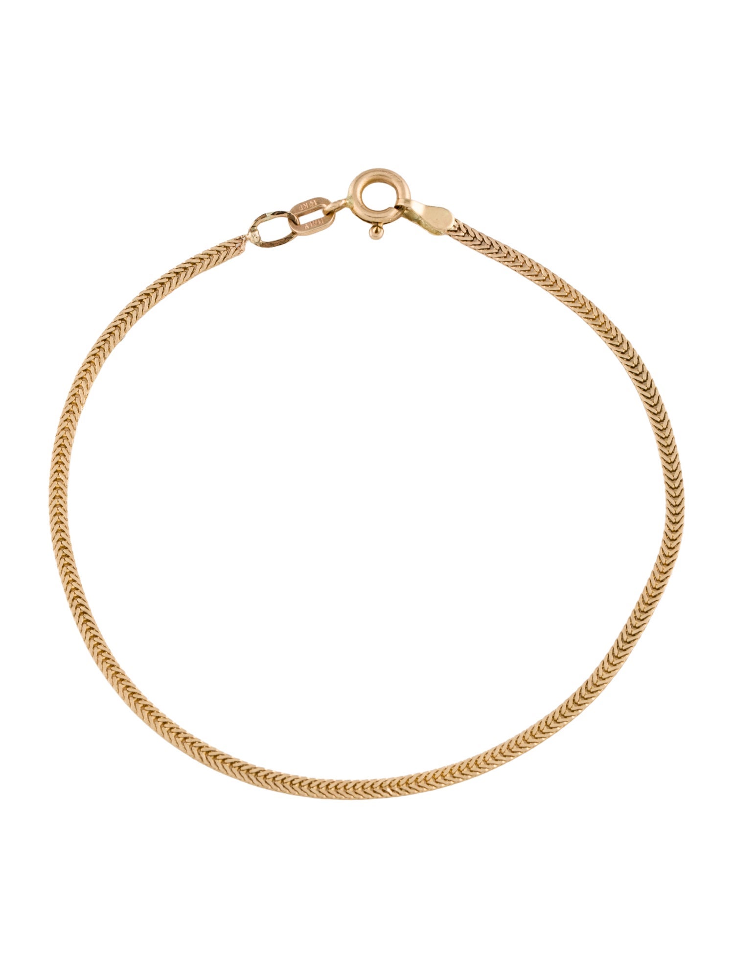 Bracelet 14K Foxtail Link