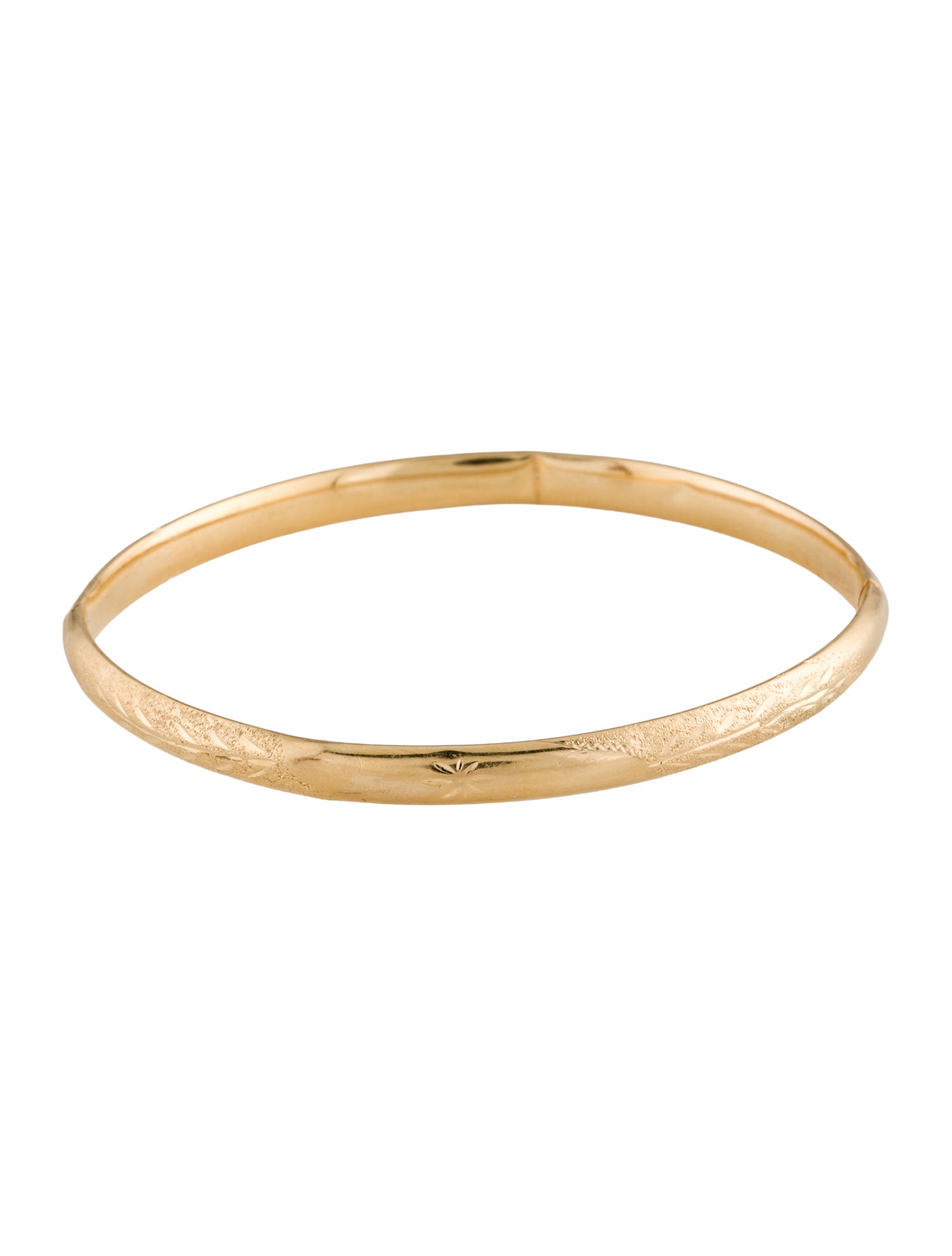 Bracelet 14K Etched Bangle