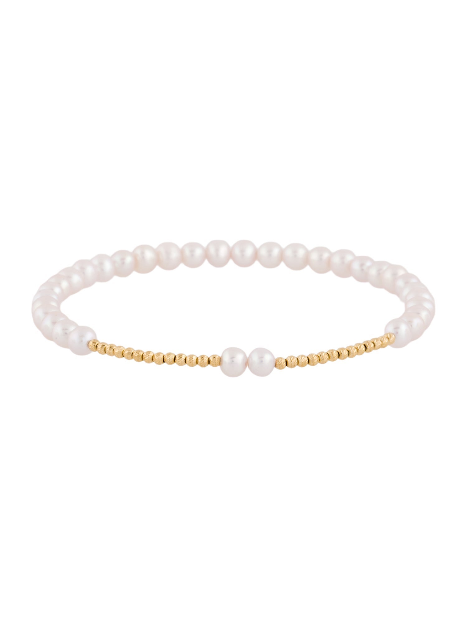 Bracelet 18K Cultured Pearl Flex Bead Cuff