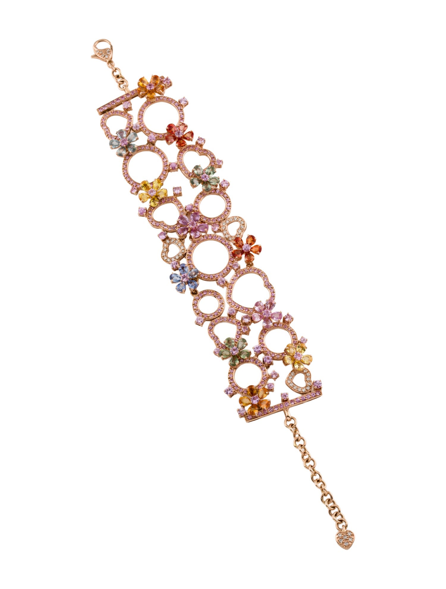 Bracelet 14K Sapphire & Diamond Link