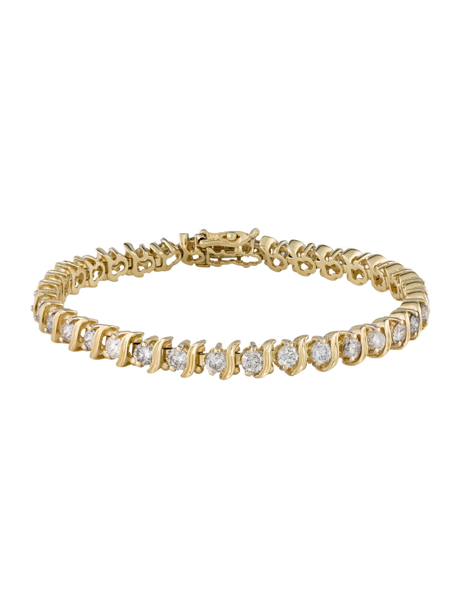 Bracelet 14K 5.25ctw Diamond "S" Link Bracelet