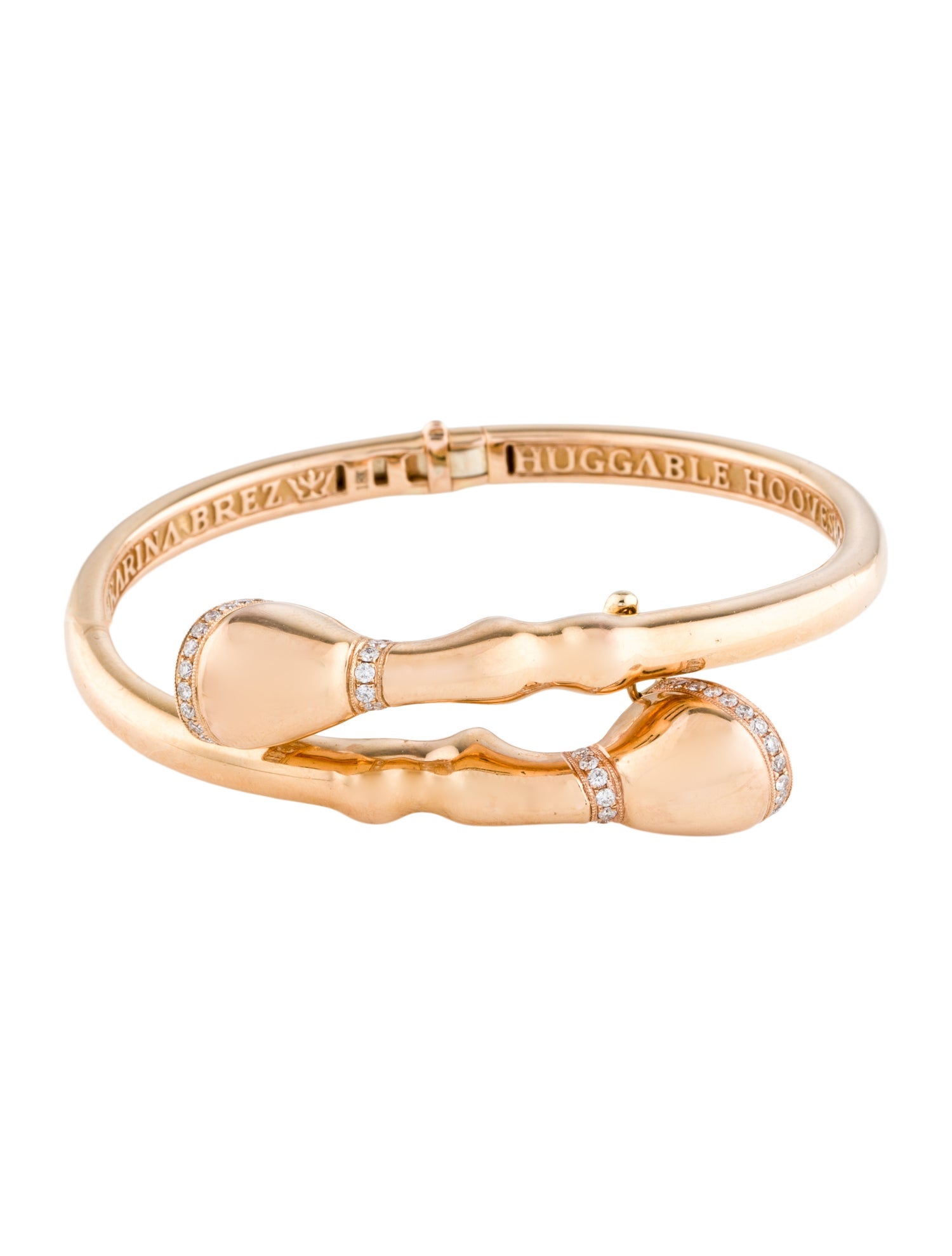 Bracelet Karina Brez 18K Diamond Huggable Hooves Flex Bangle