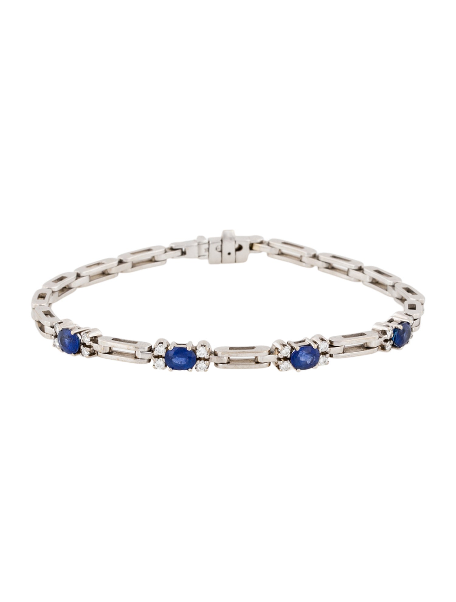 Bracelet 18K Sapphire & Diamond Tennis