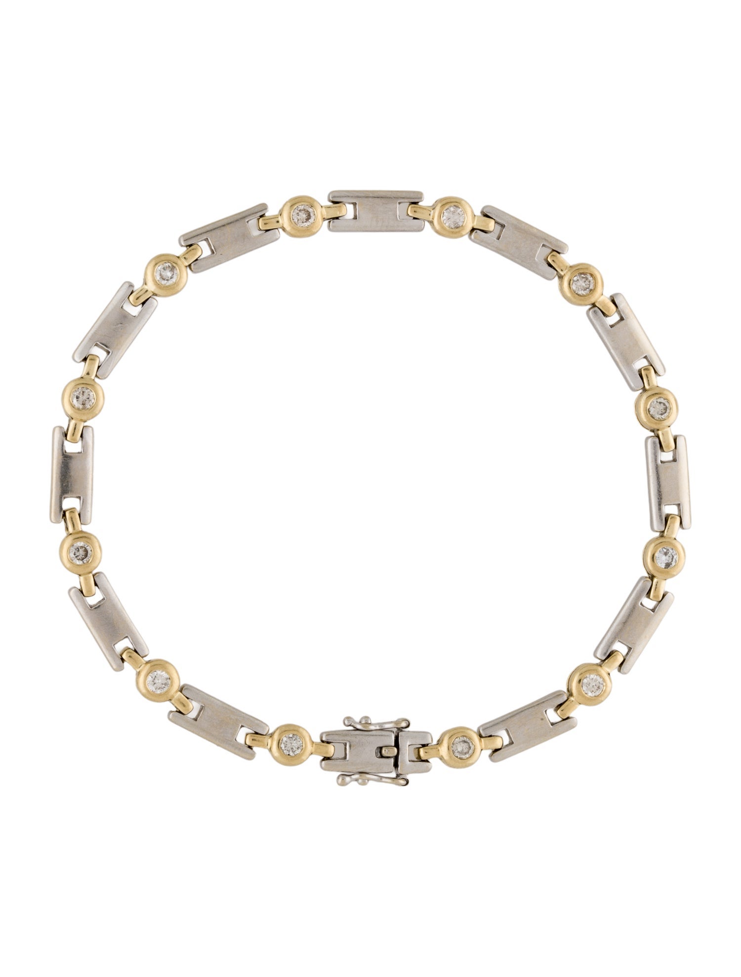 Bracelet 14K Two-Tone Diamond Tennis