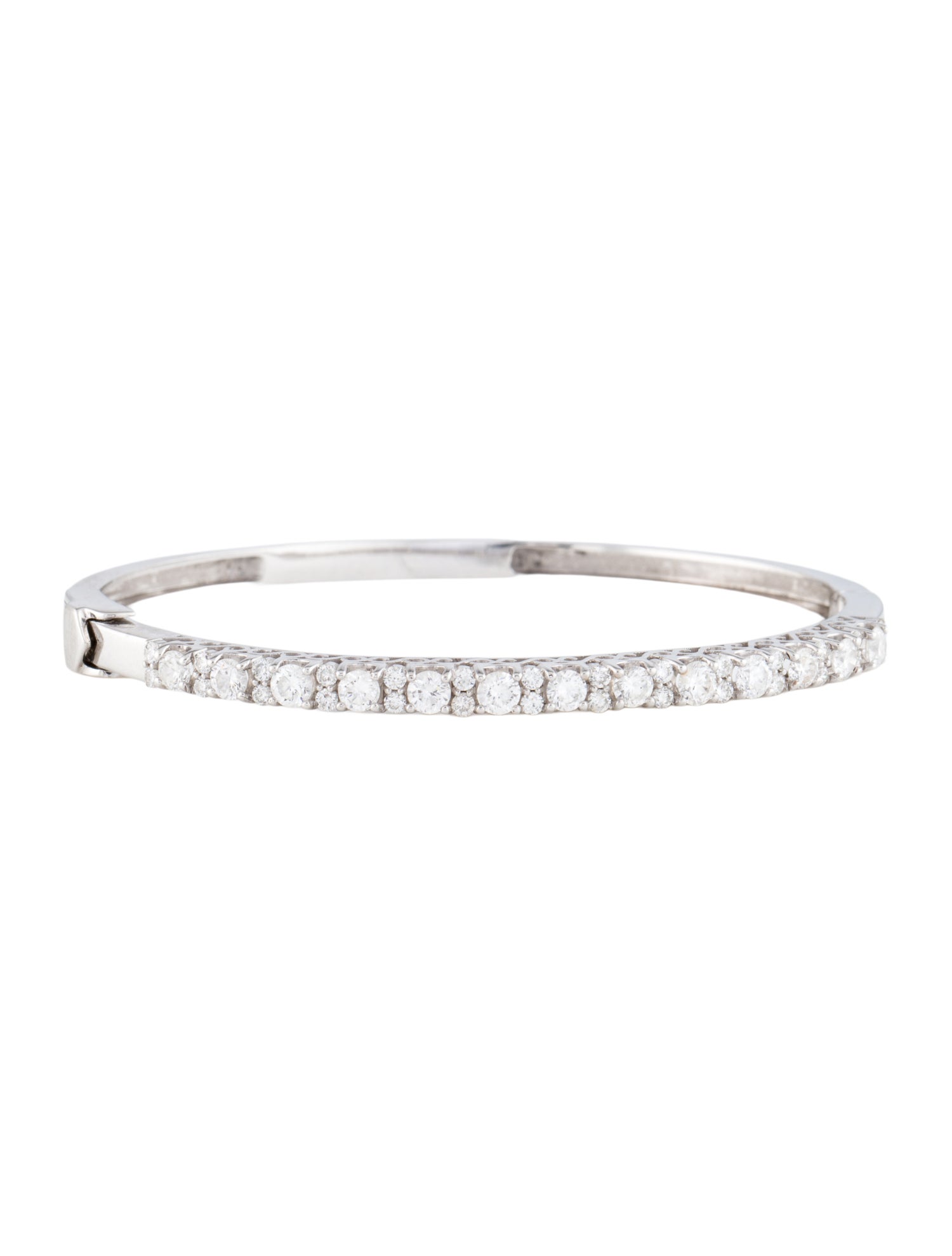 Bracelet 18K 1.58ctw Diamond Hinged Bangle