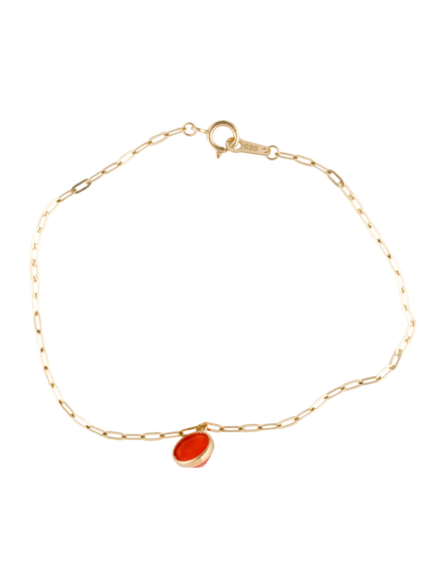 Bracelet 14K Opal Charm