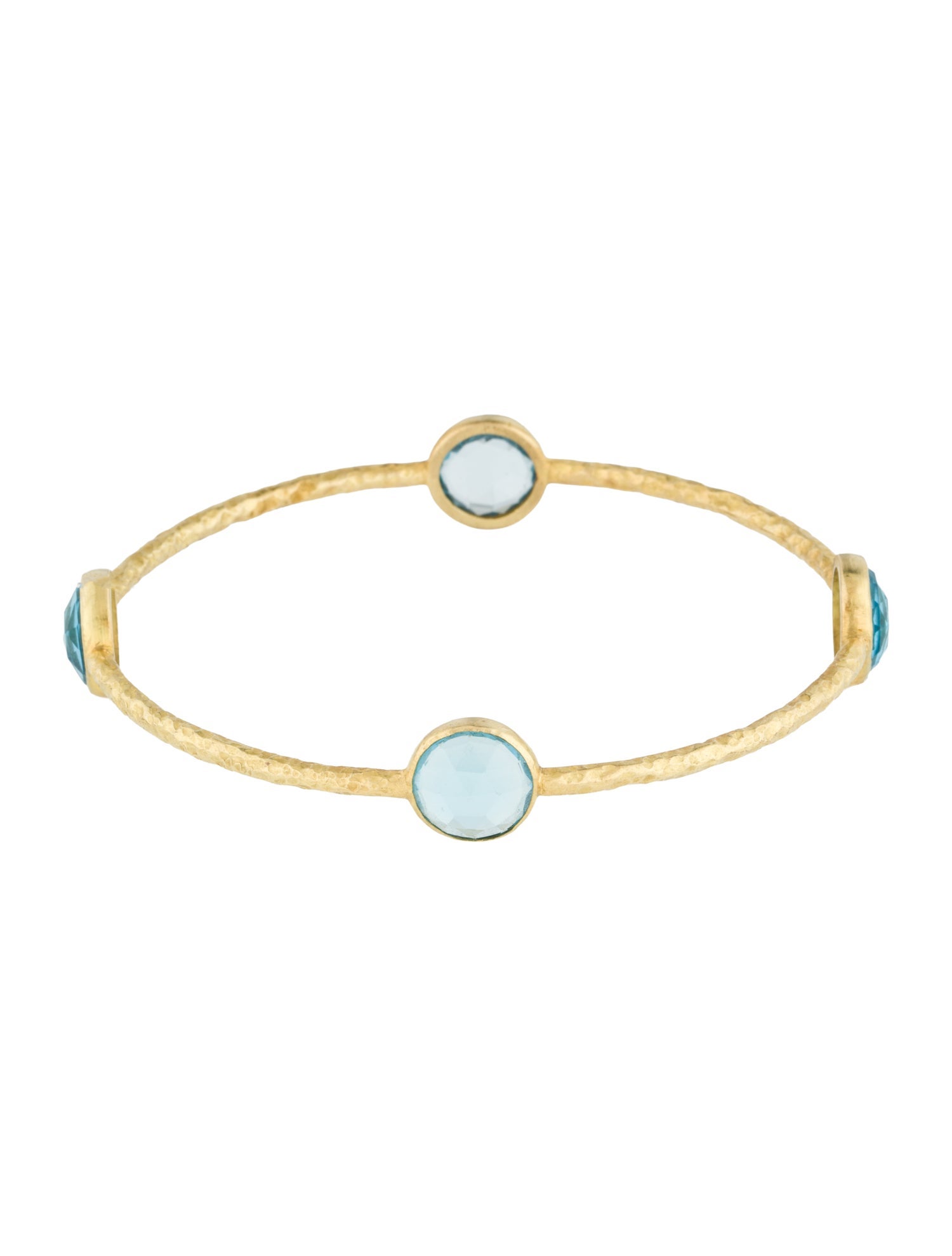 Bracelet 18K Topaz Station Bangle
