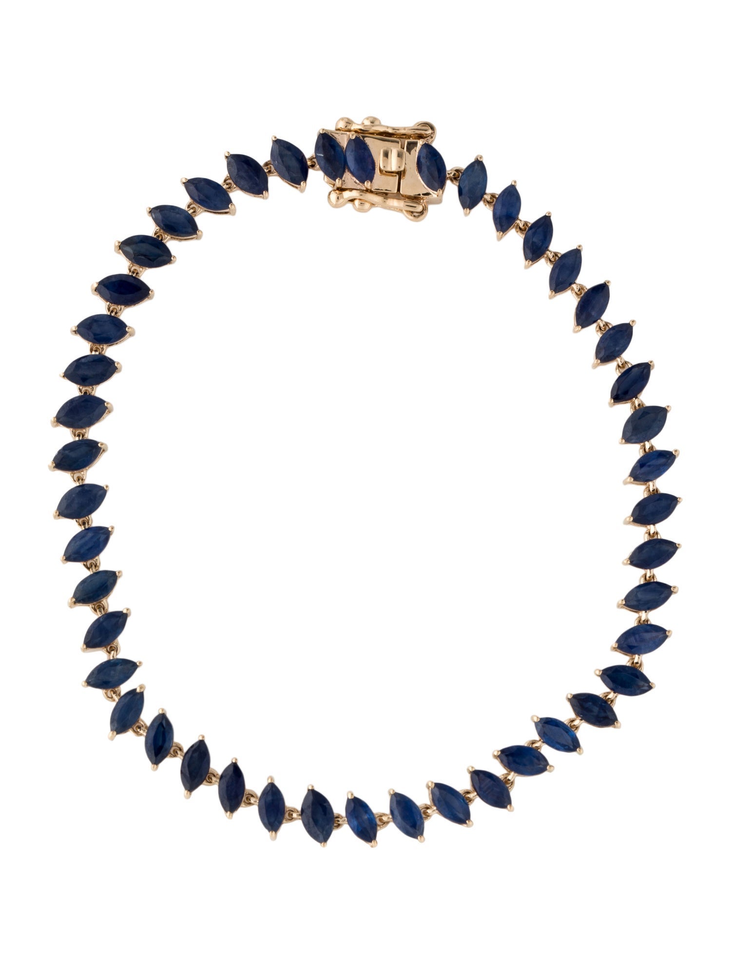 Bracelet 14K 8.10ctw Sapphire Link