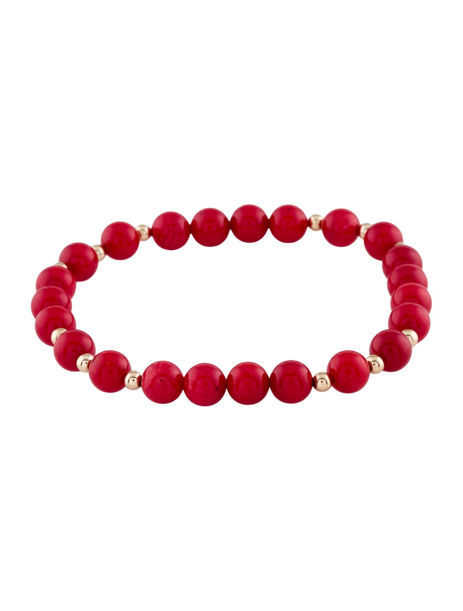 Bracelet 14K Dyed Coral Bead
