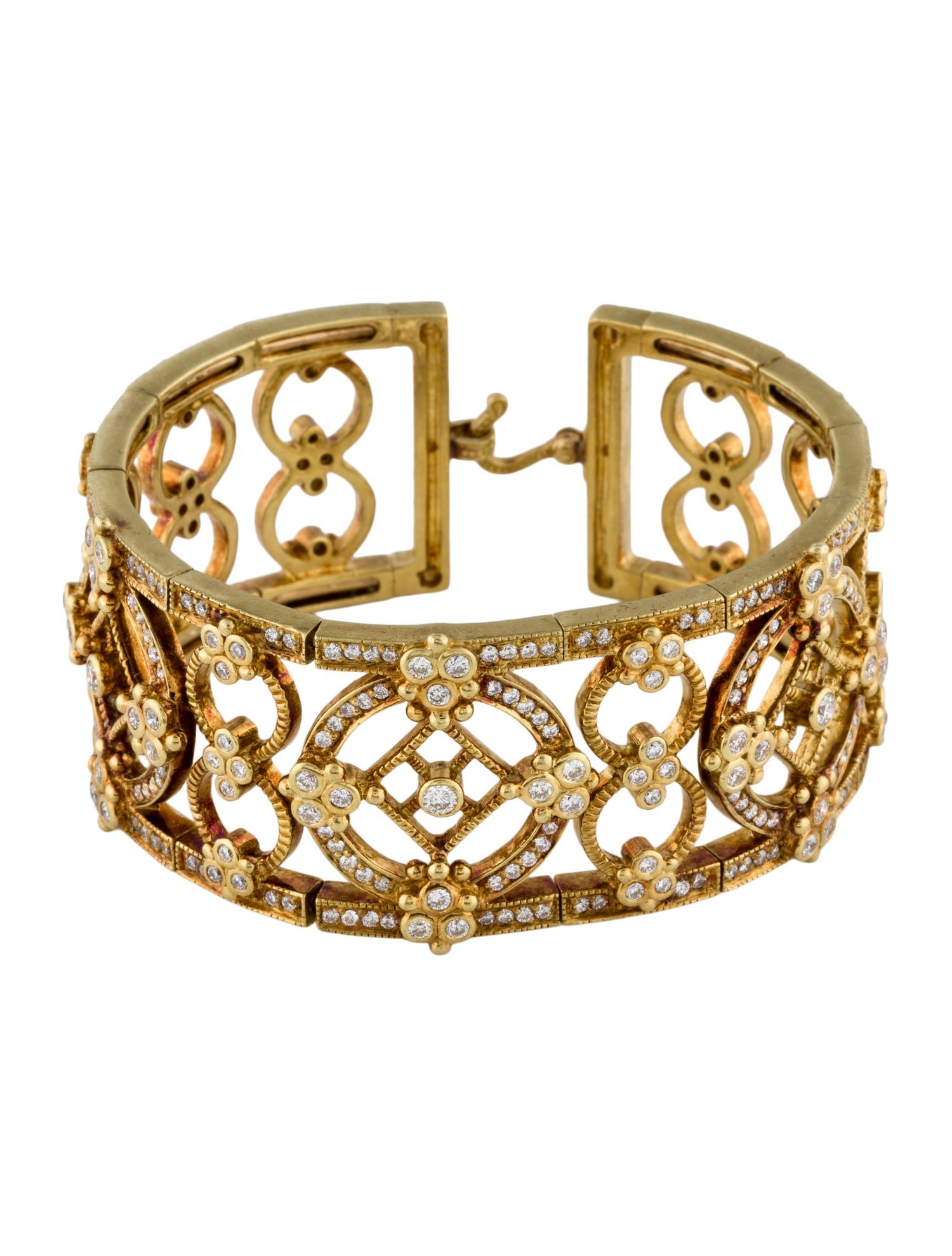 Bracelet 18K 3.54ctw Diamond Flexible Cuff