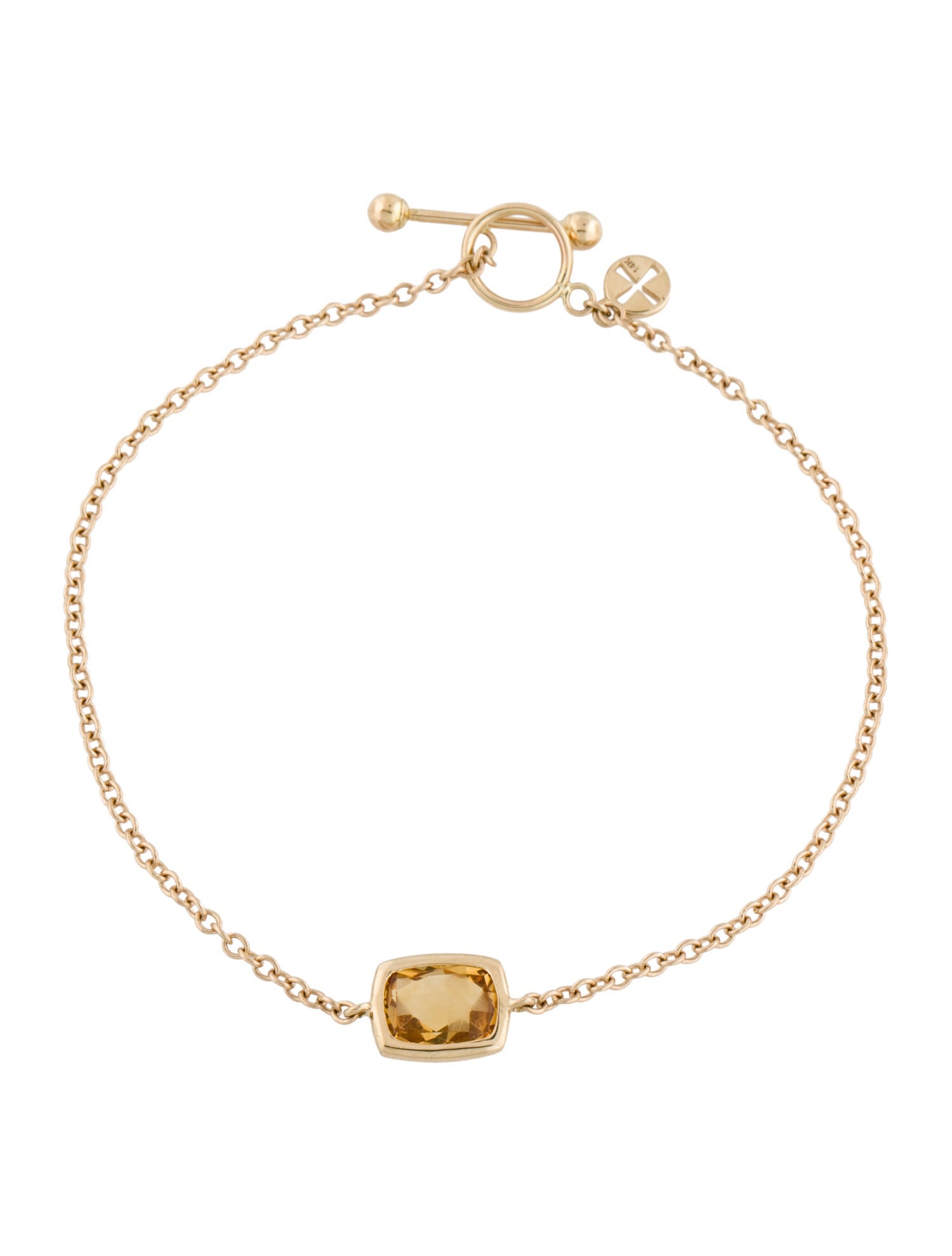 Bracelet 14K Citrine Toggle
