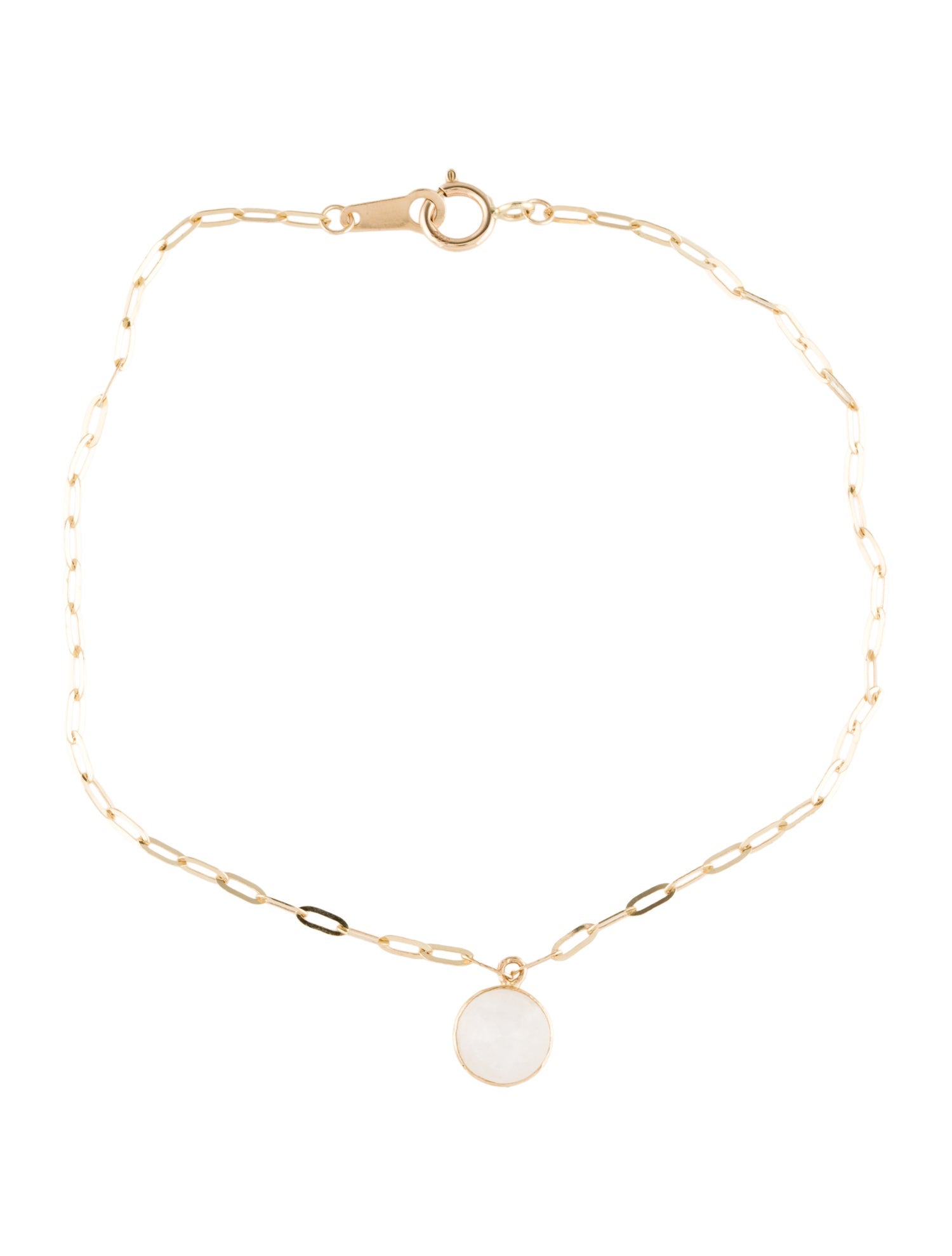 Bracelet 14K Moonstone Charm
