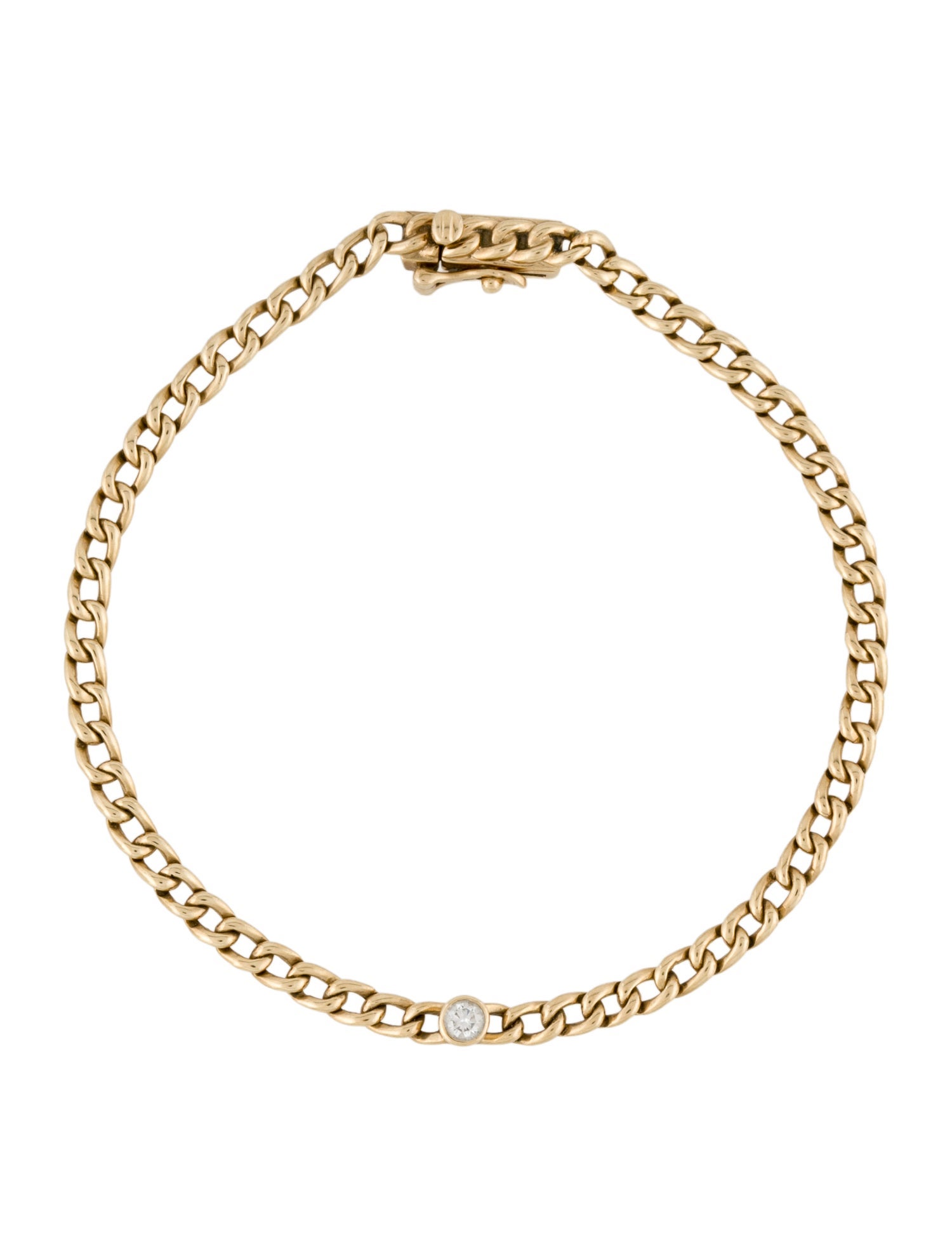 Bracelet 14K Diamond Bezel Link