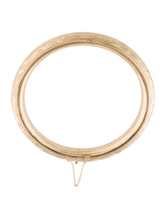 Bracelet 14K Engraved Hinged Bangle