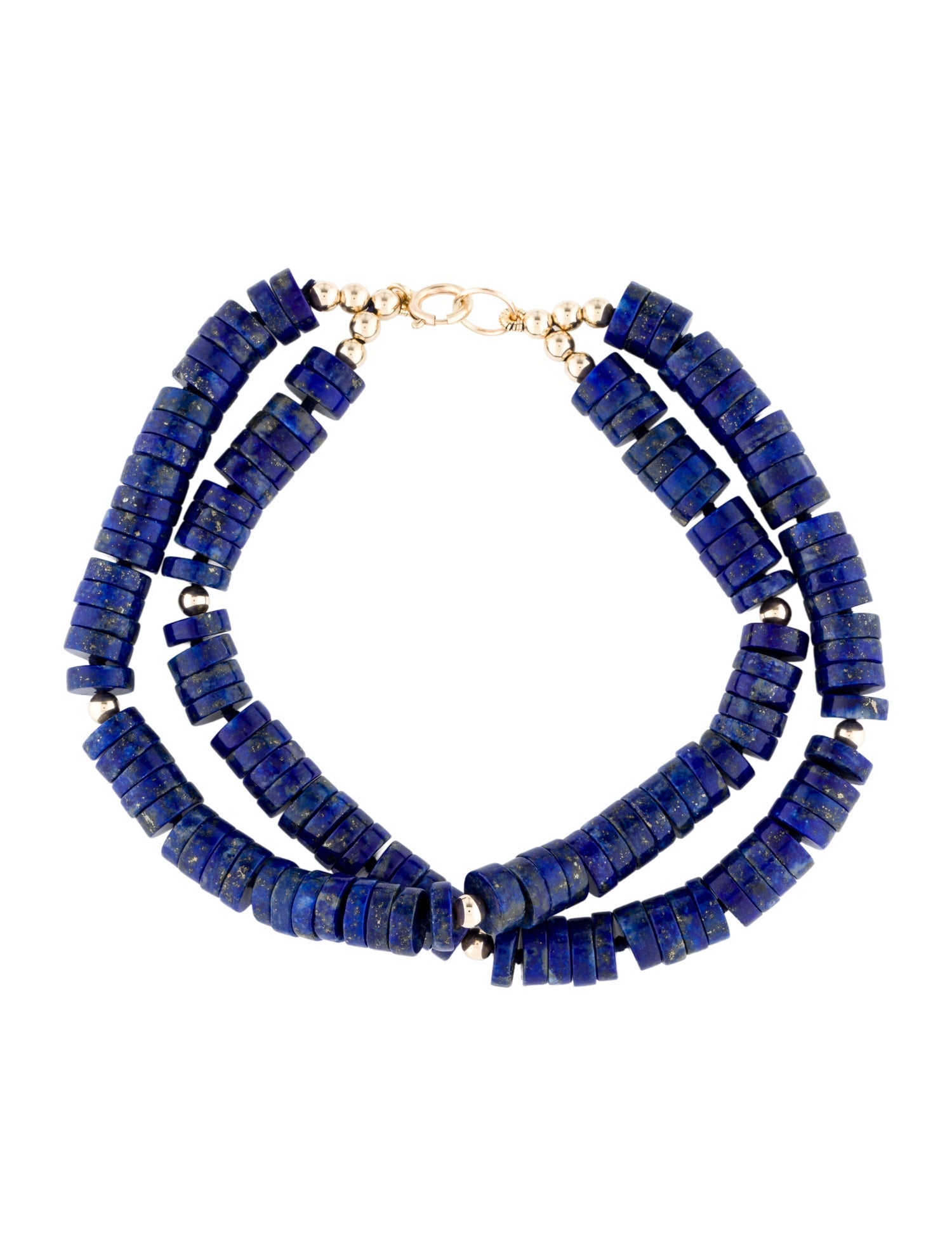 Bracelet 14K Lapis Lazuli Double Strand Bead