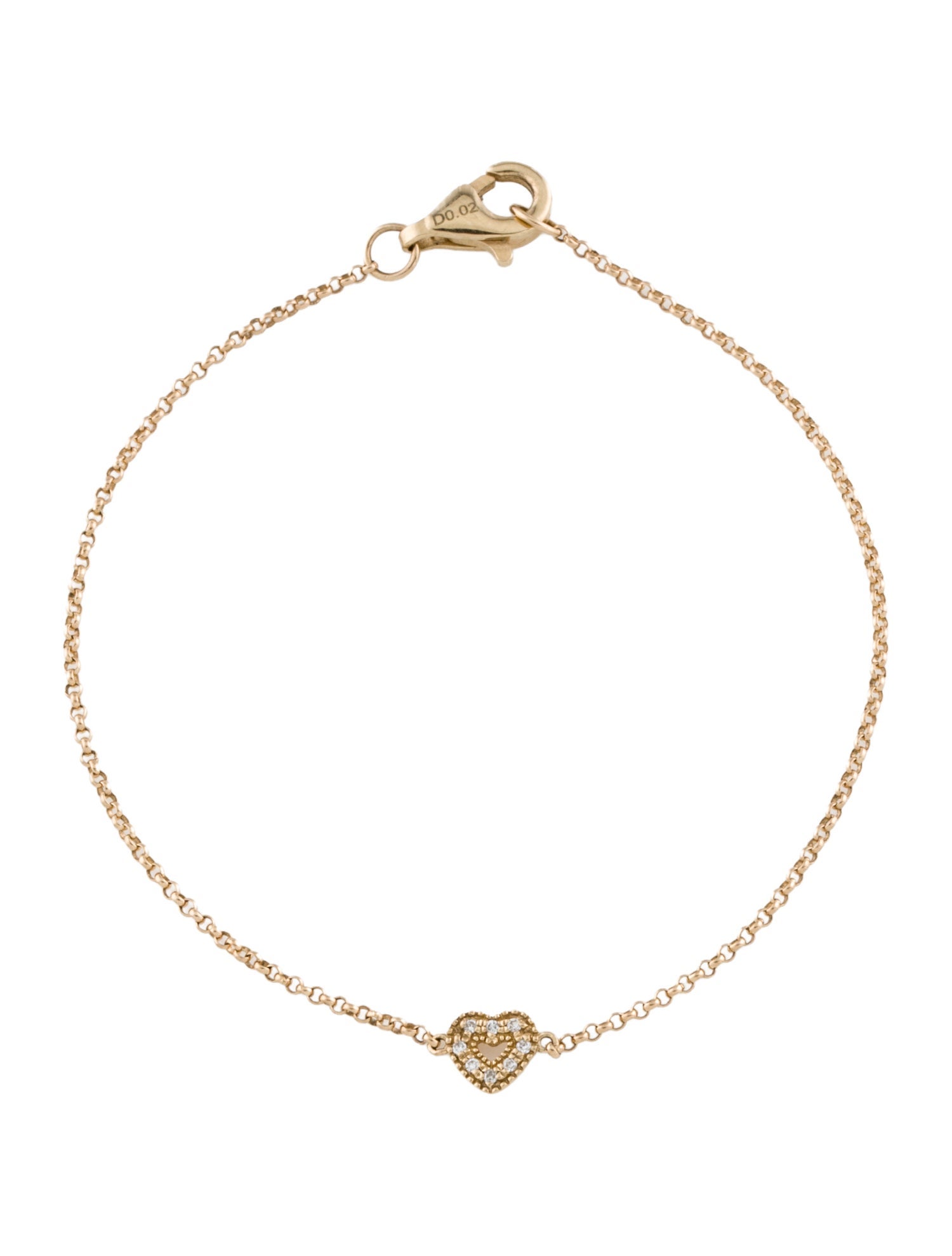 Bracelet 14K Diamond Heart