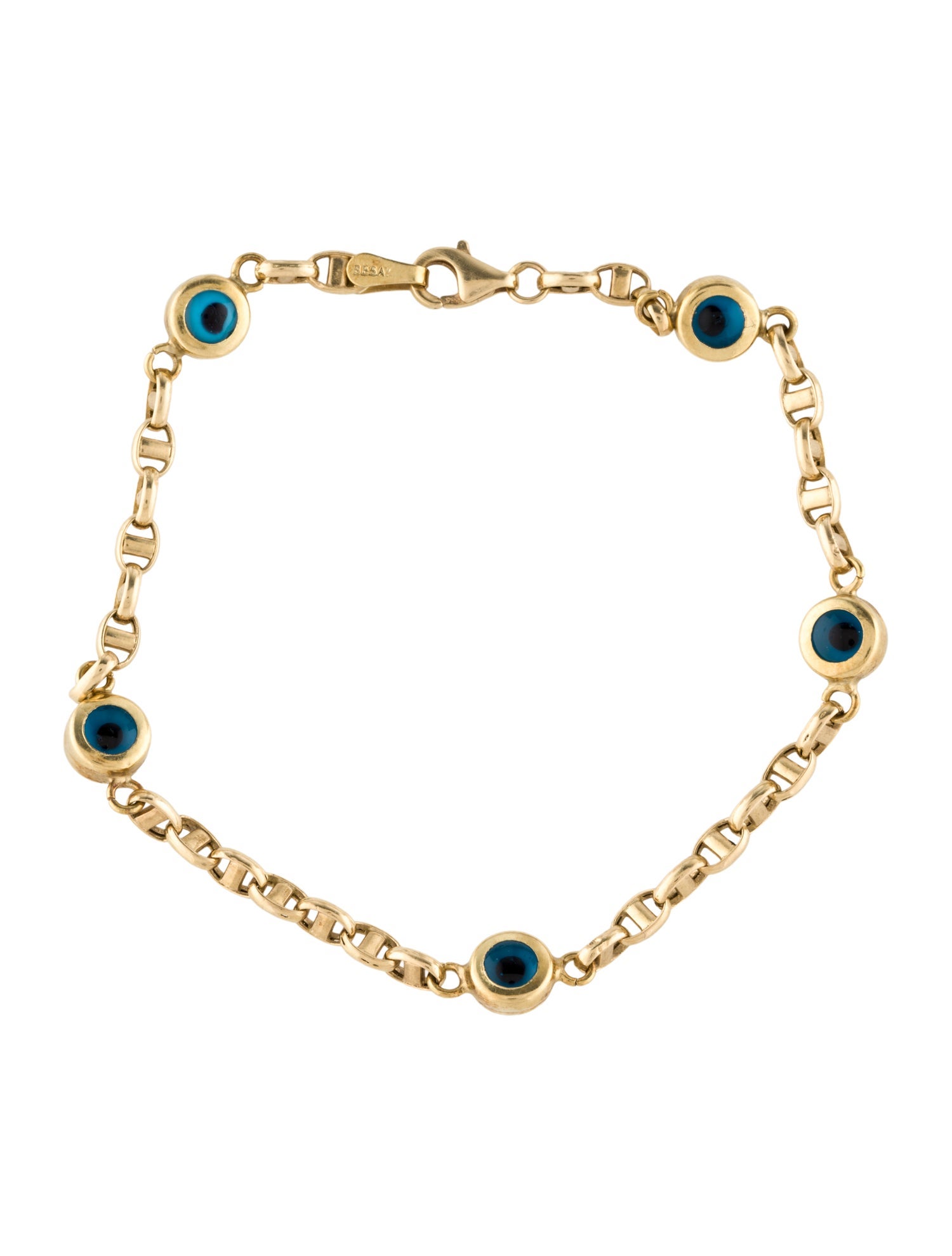 Bracelet 14K Evil Eye Chain