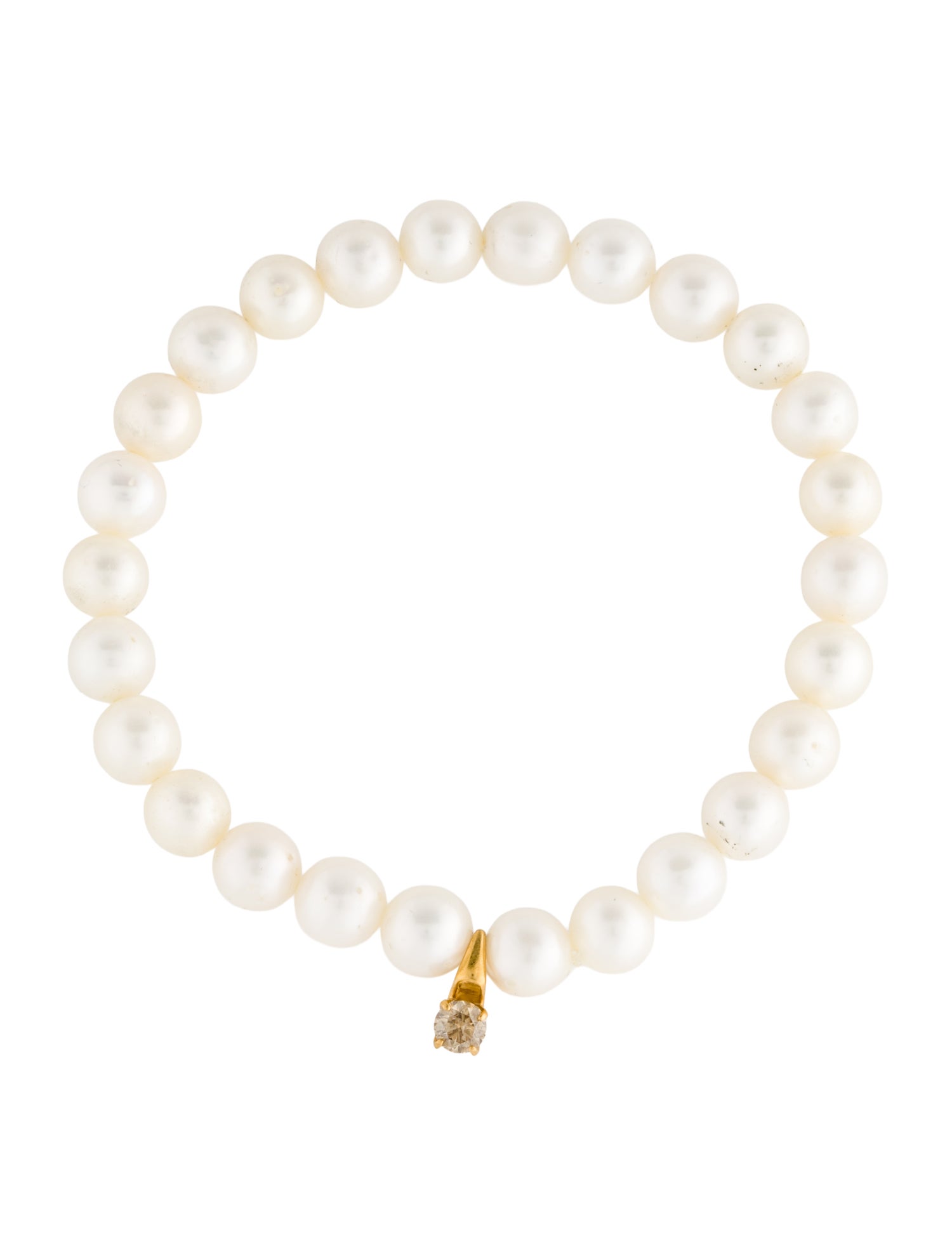 Bracelet 24K Pearl & Diamond Bead