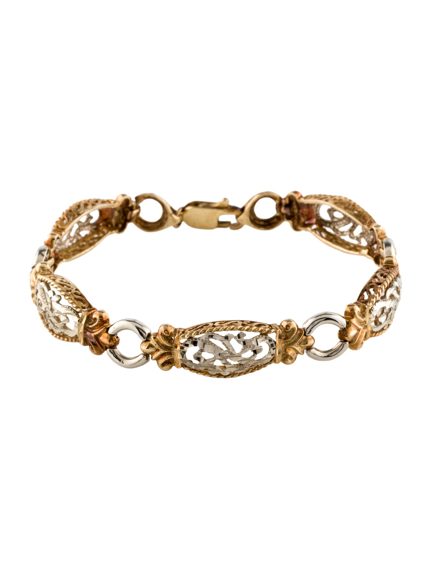 Bracelet 10K Tow-Tone Link