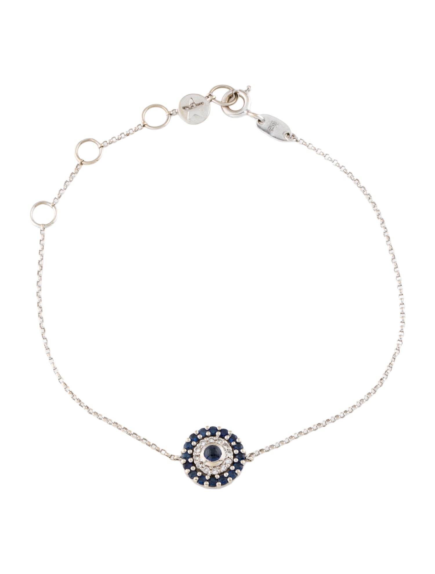 Bracelet 18K Sapphire & Diamond Circle Station