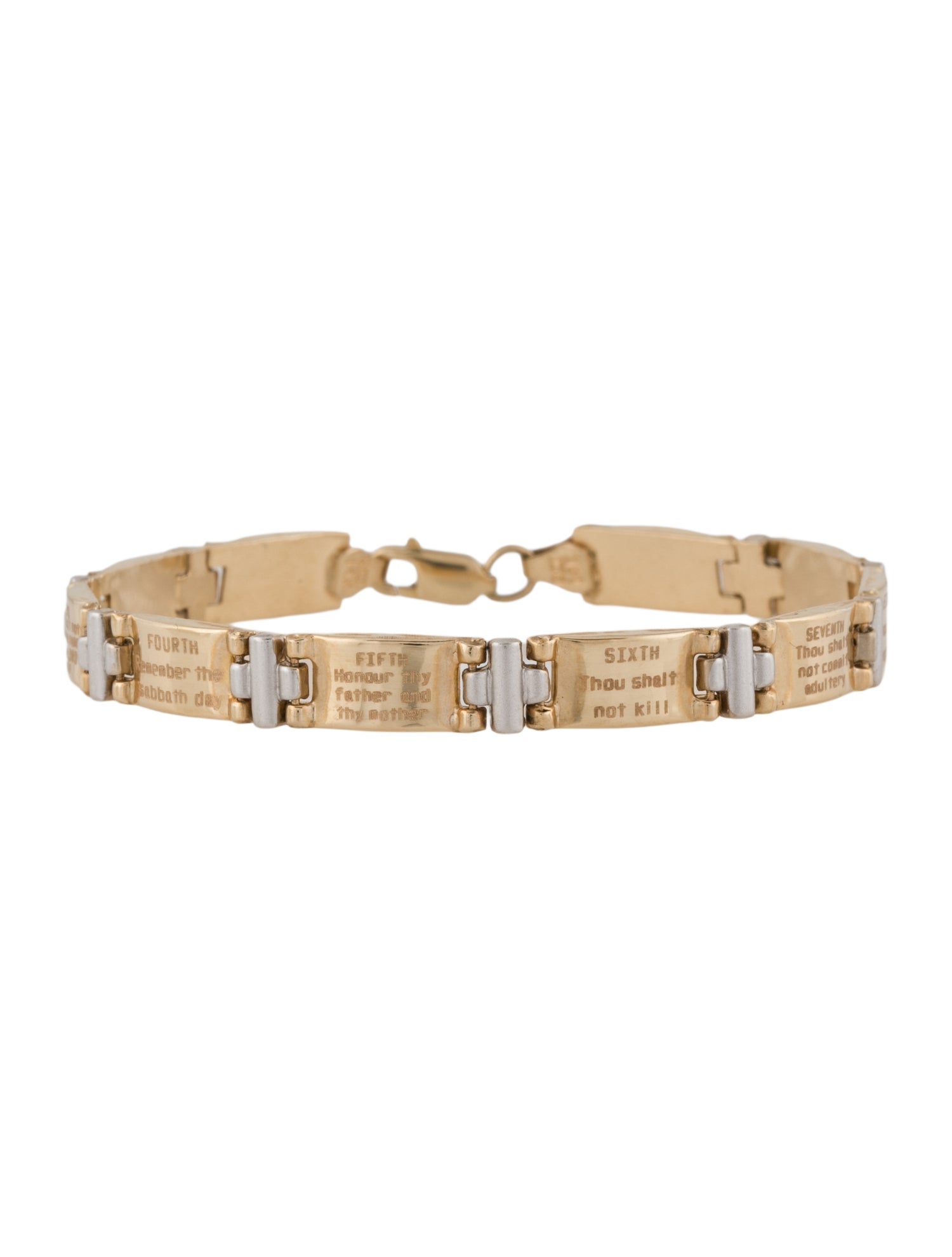 Bracelet 14K 'Ten Commandments' Link