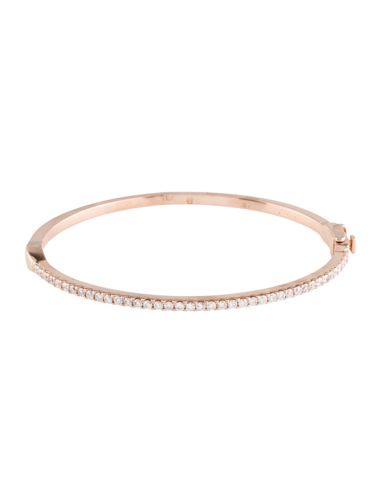 Bracelet 14K 1.00ctw Diamond Hinged Bangle