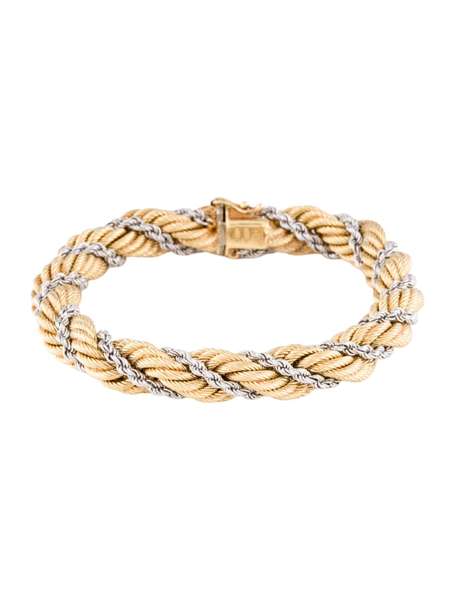 Bracelet 18K Two-Tone Rope Link