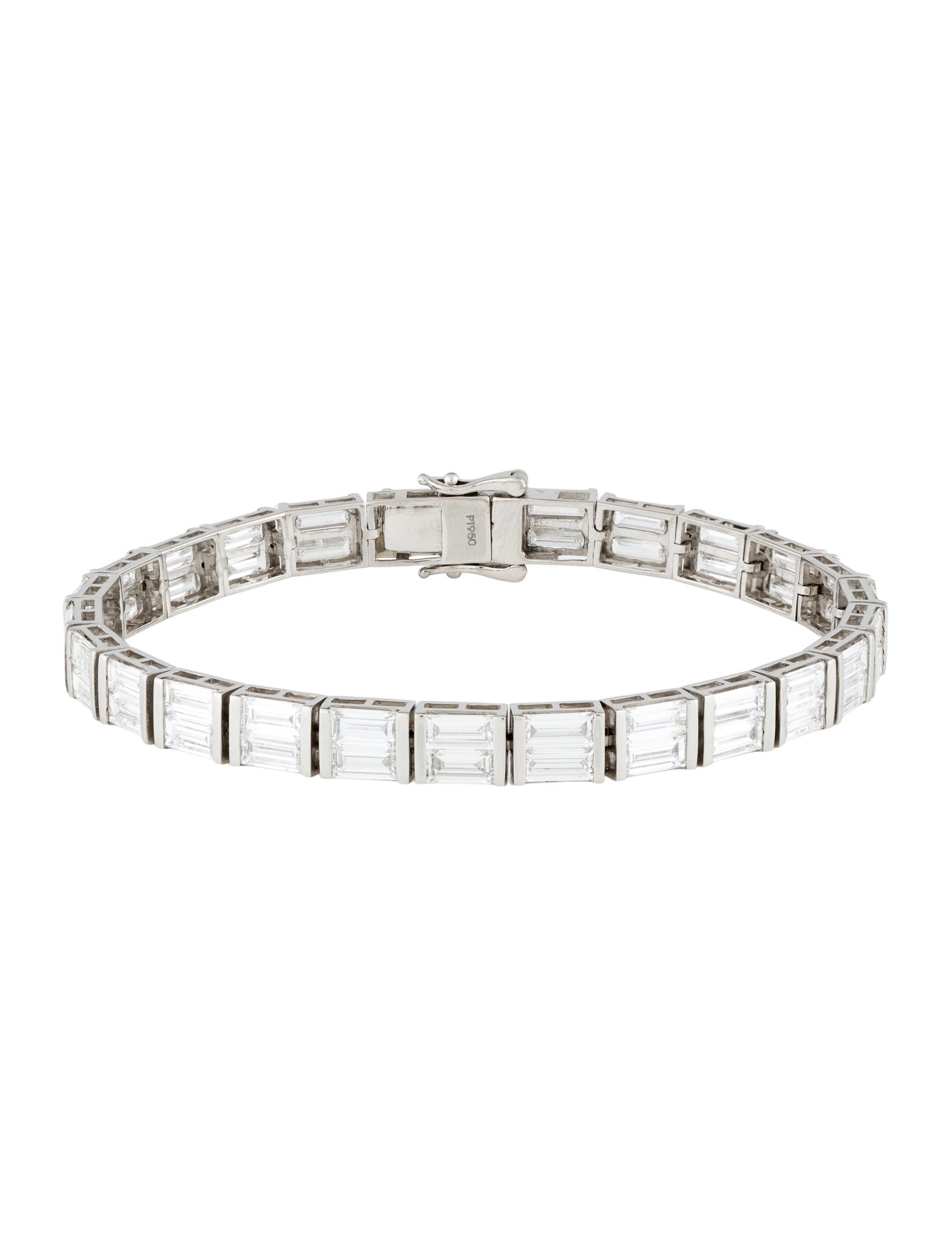 Bracelet Platinum 10.00ctw Lab-Grown Diamond Tennis Link