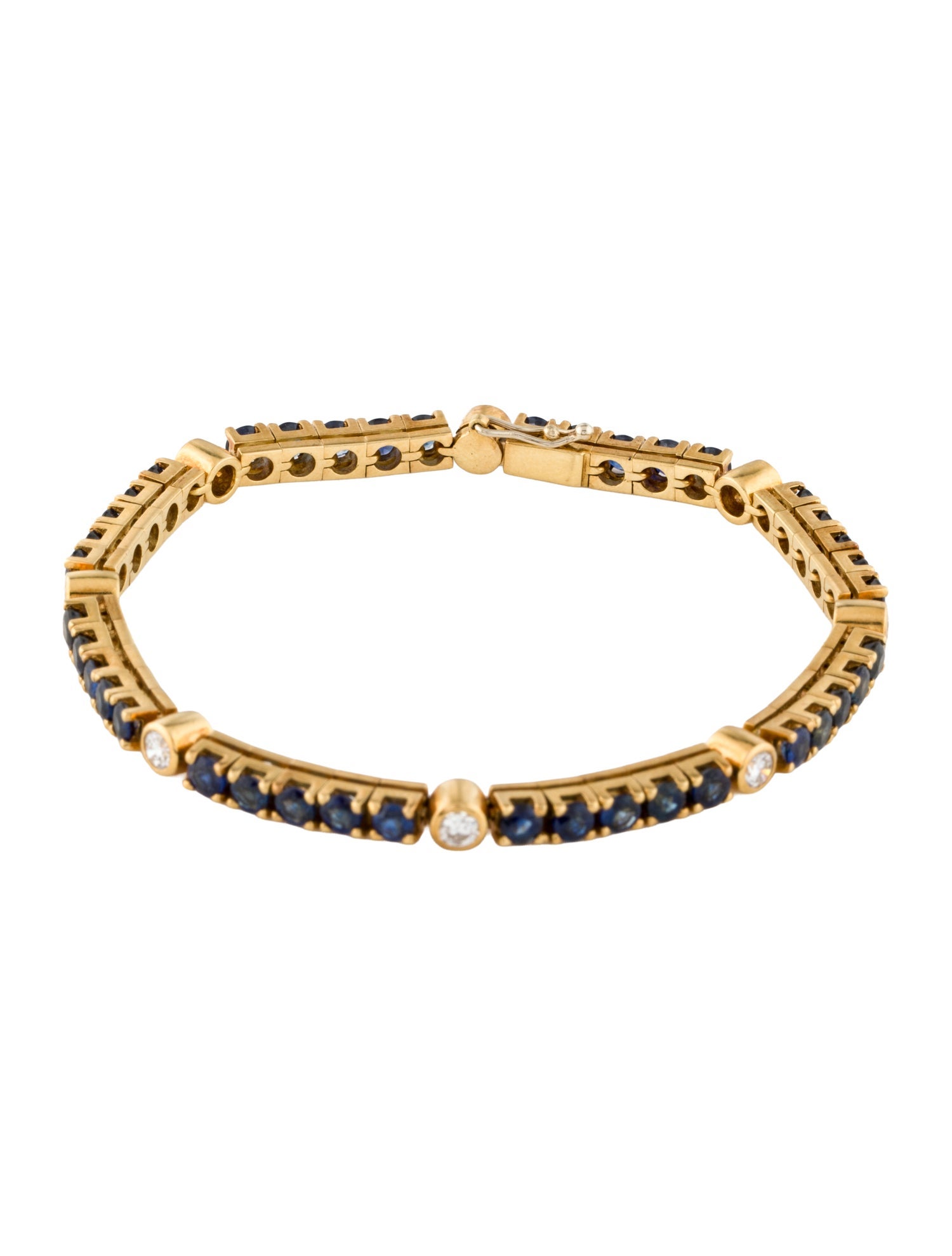 Bracelet Mirna Sawan Beaumont 18K 4.68ctw Sapphire & Diamond Tennis